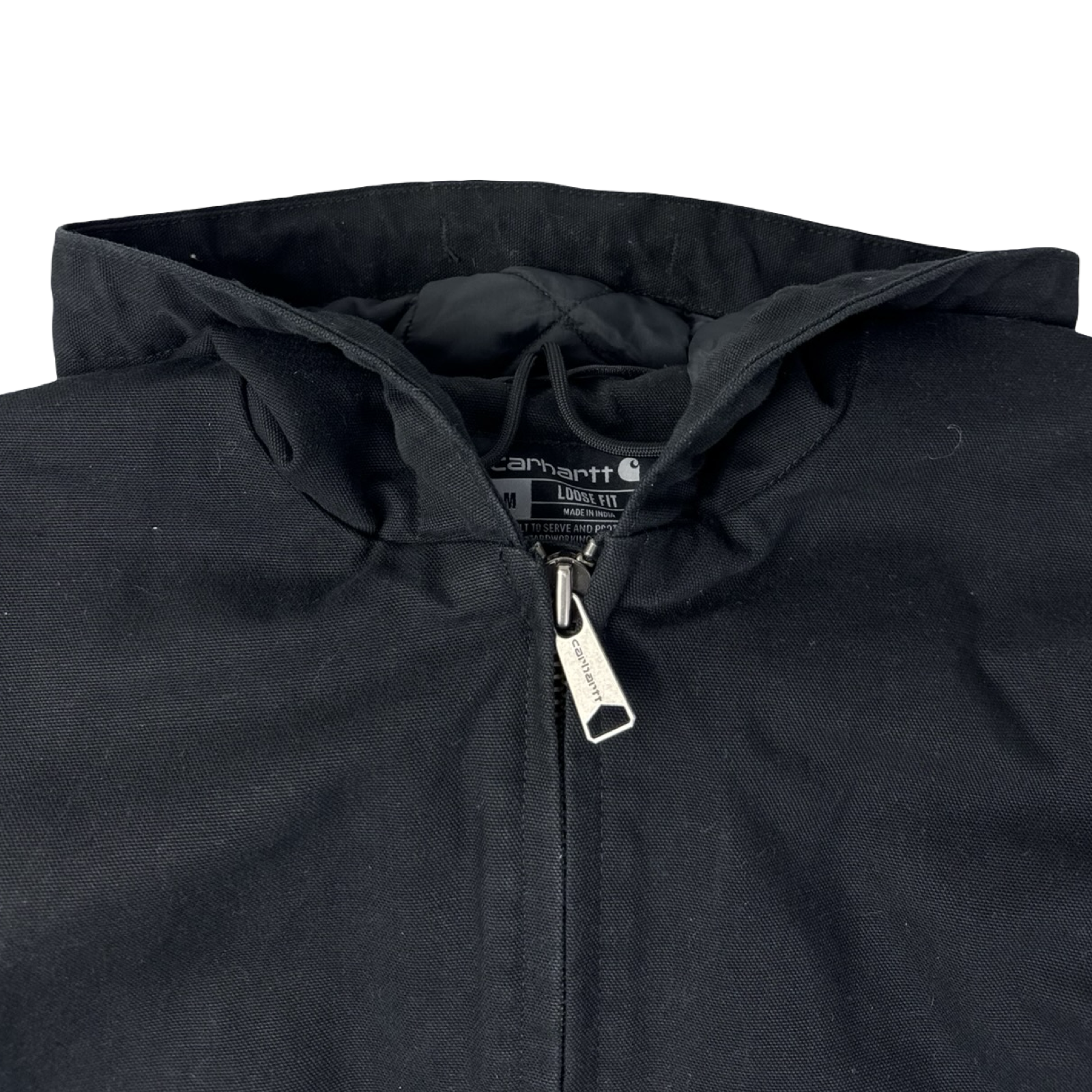 Carhartt Quilted & Hooded Work Jacket Black