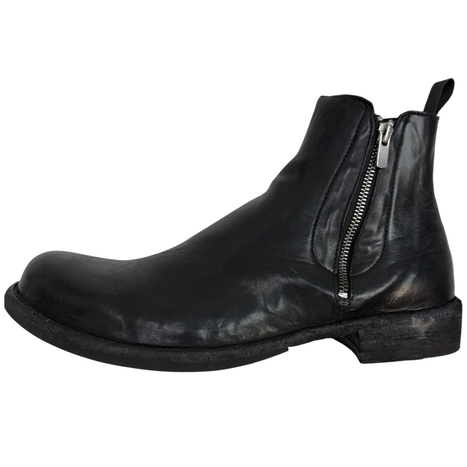 Officine Creative Double Zip Leather Boots (Used)
