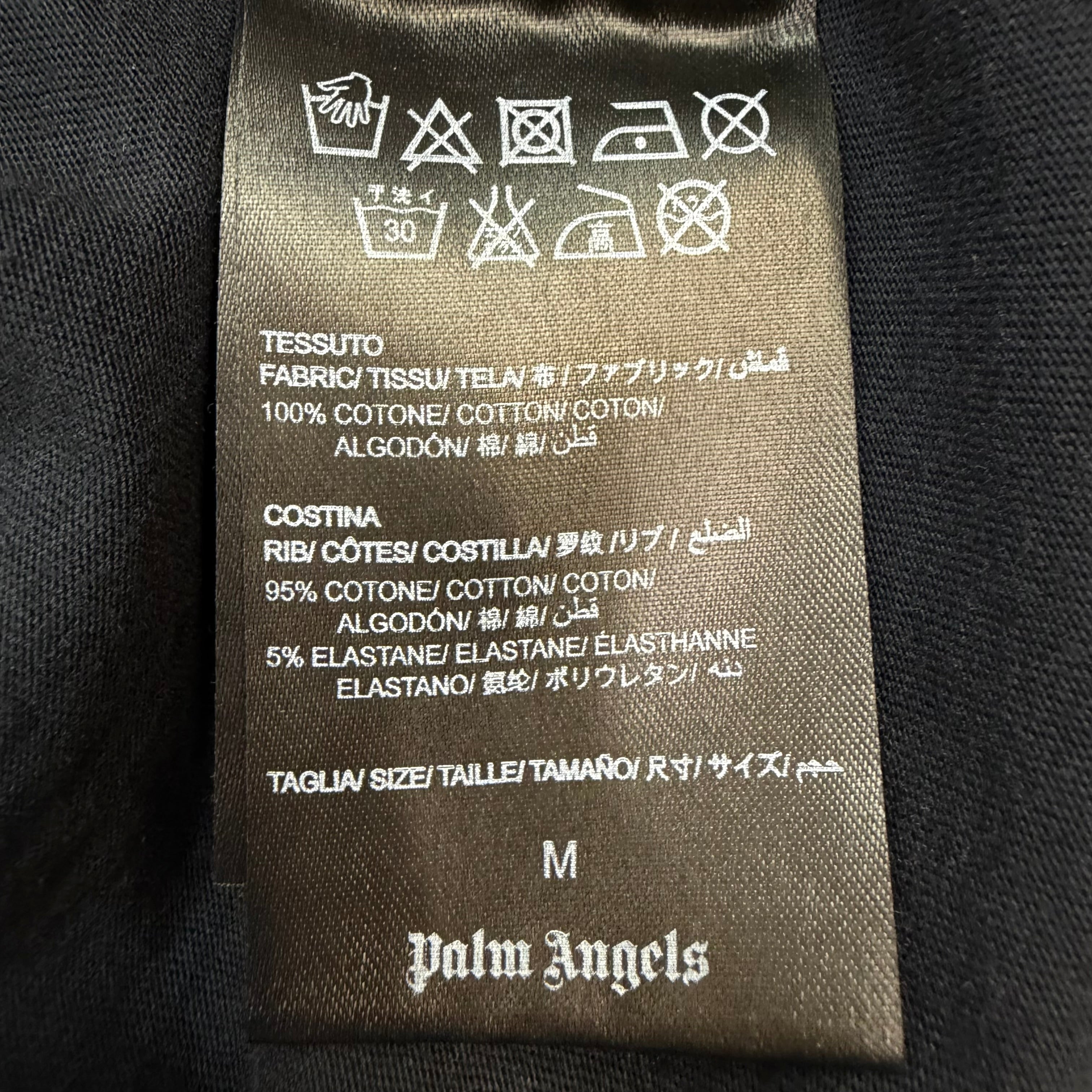 Palm Angels “Purple Haze” Bleach Splatter Tee Black