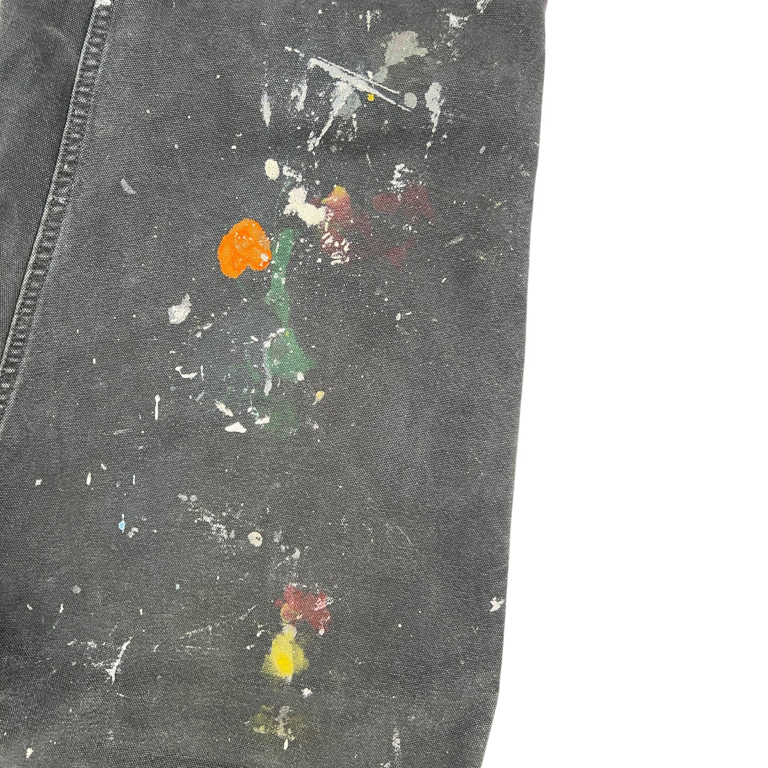 Vintage Carhartt Paint Splatter Workwear Distressed Black