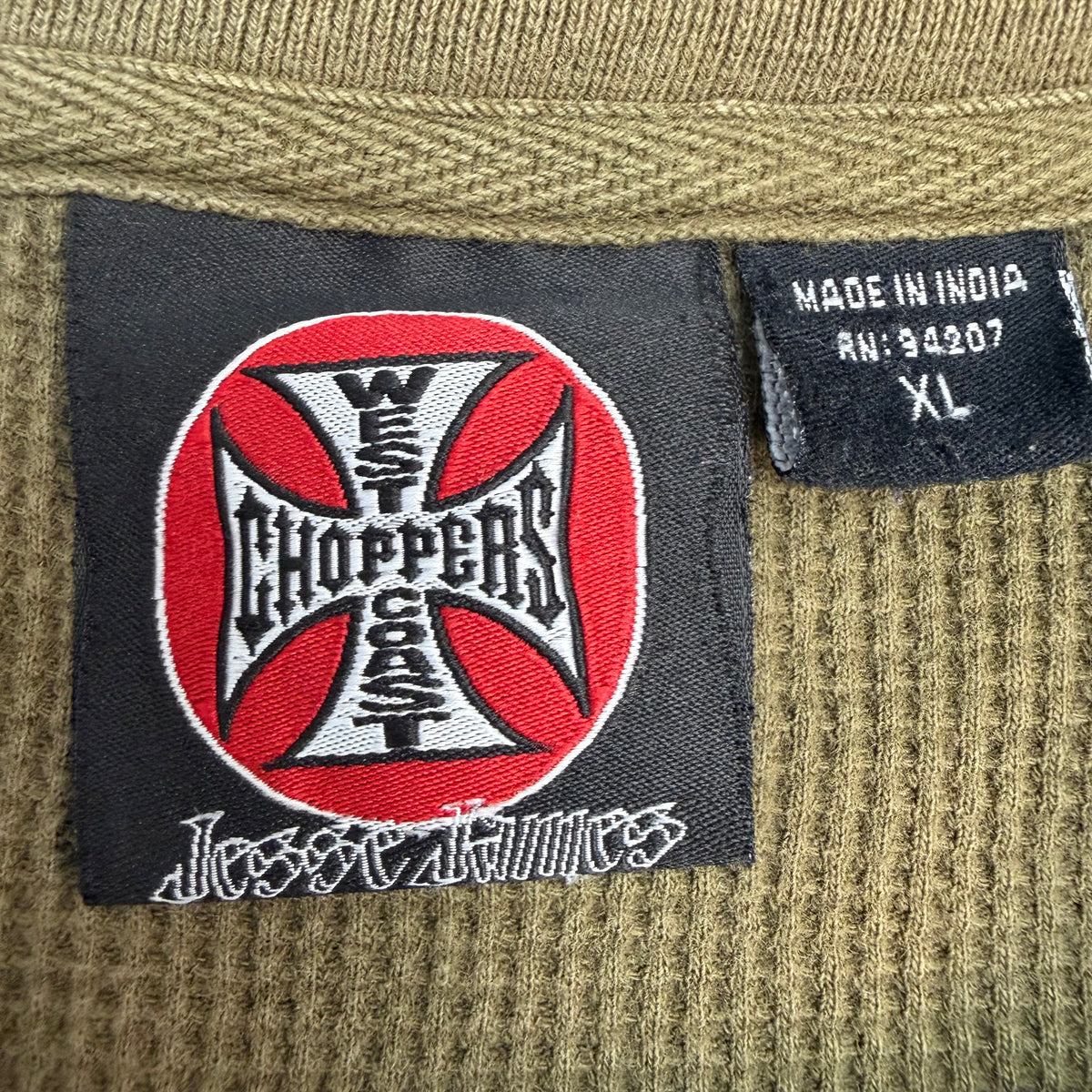 Vintage West Coast Choppers Thermal Longsleeve Green