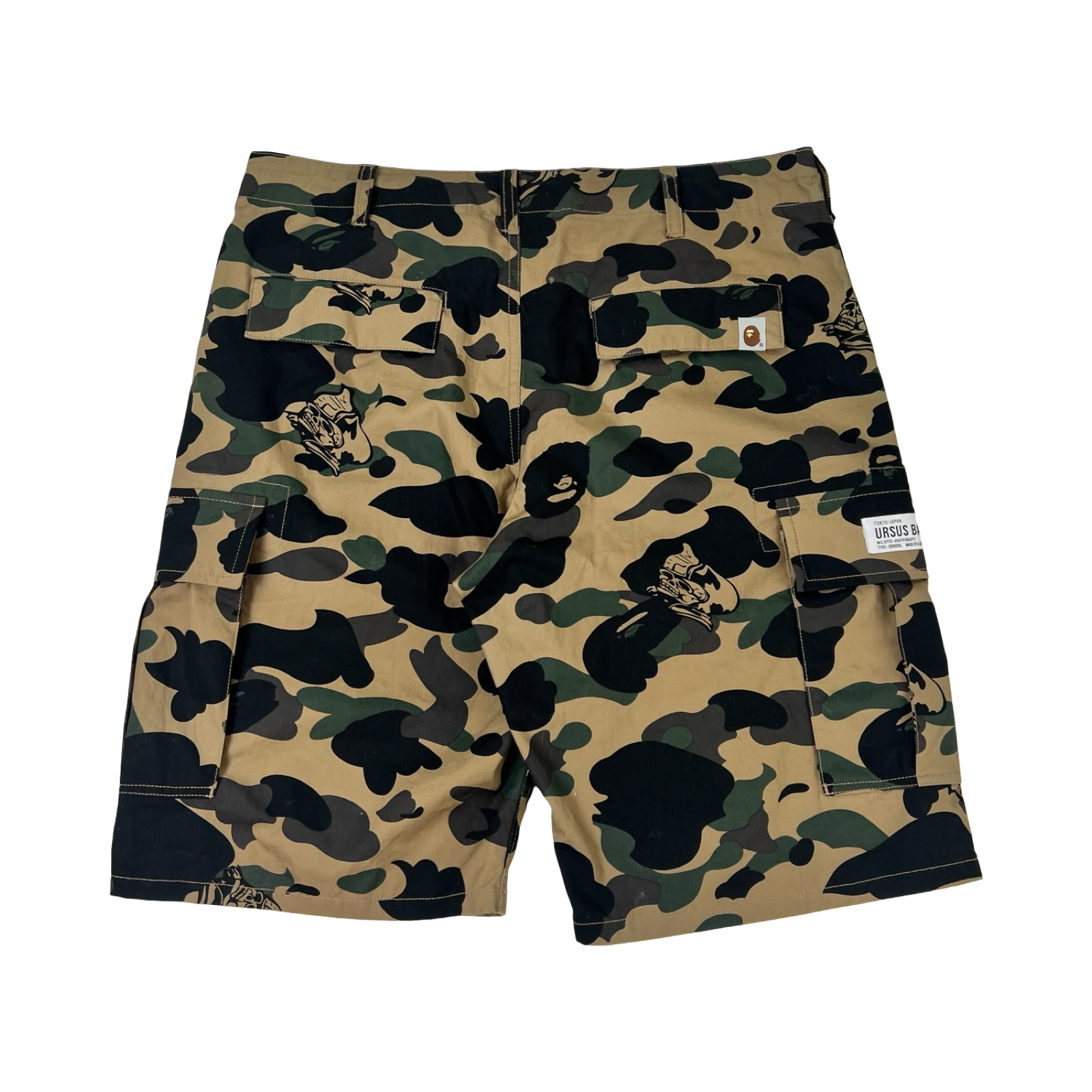 BAPE Ursus Military Beige Camo Shorts