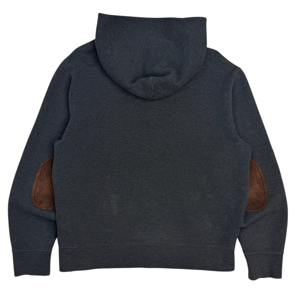 Vintage Polo Ralph Lauren Elbow Patch Hoodie Grey