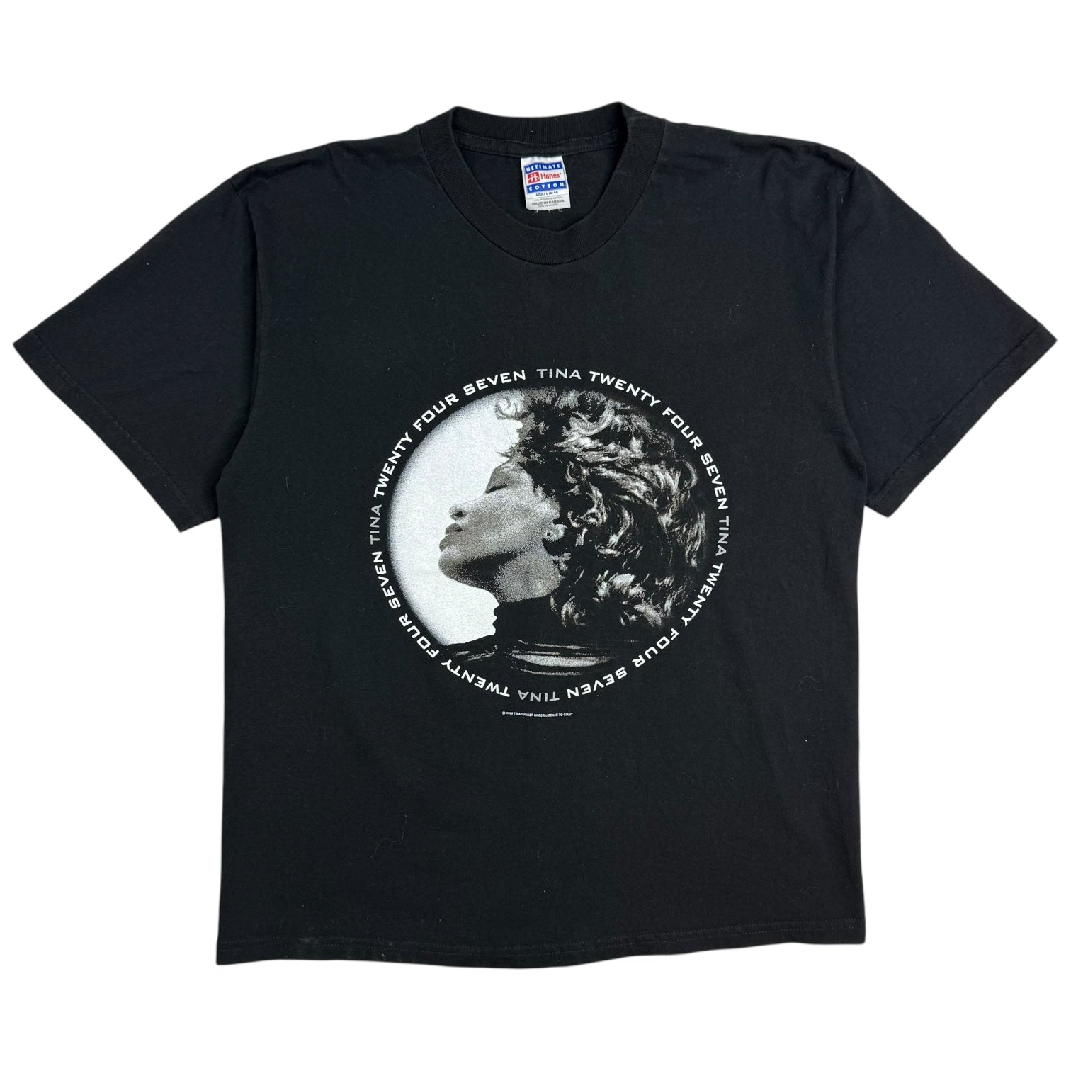 2000 Tina Turner ‘Tina Twenty Four Seven Around The World’ Tee Black