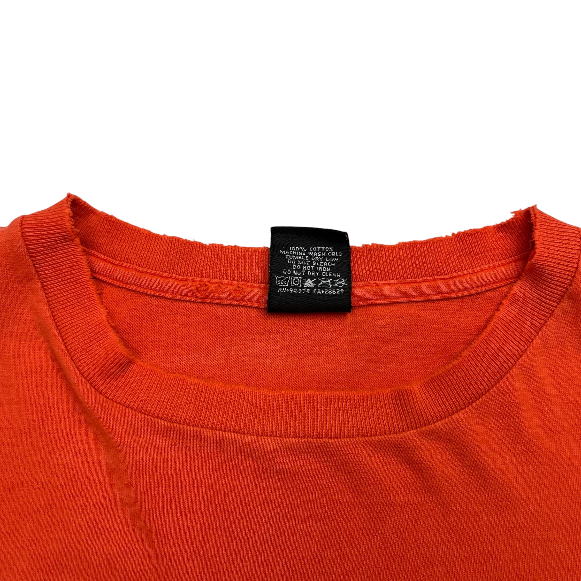 Y2K Stussy Script Logo Tee Orange