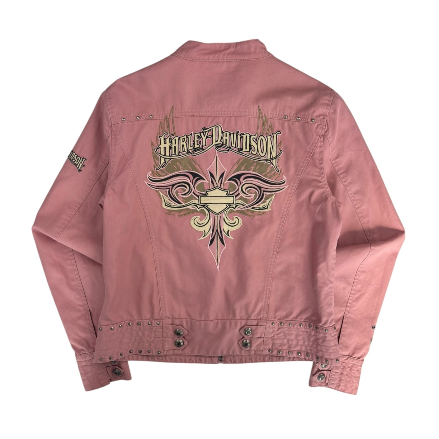 (W) Harley Davidson Moto Jacket Pink