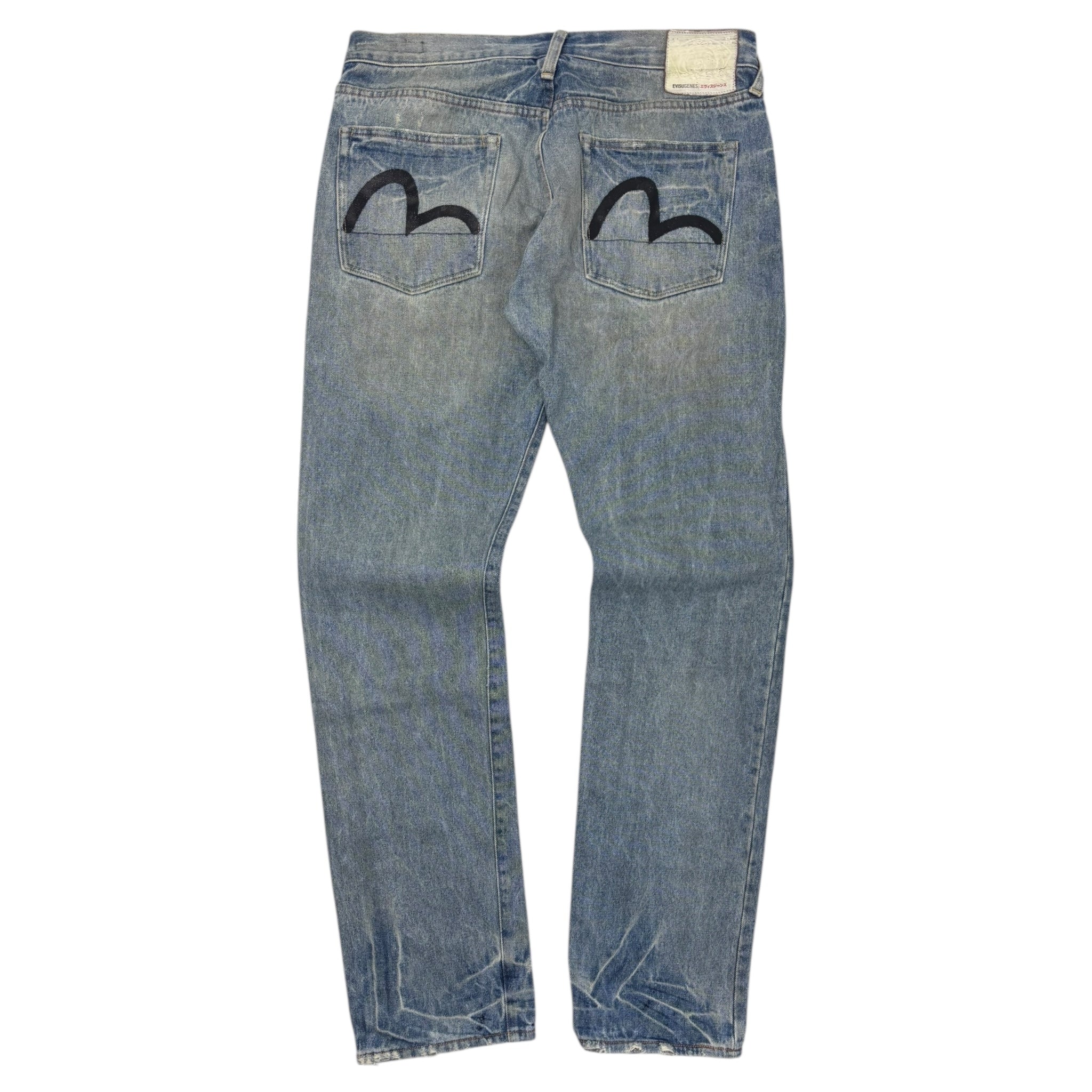 Evisu Genes Straight Cut Light Wash Denim