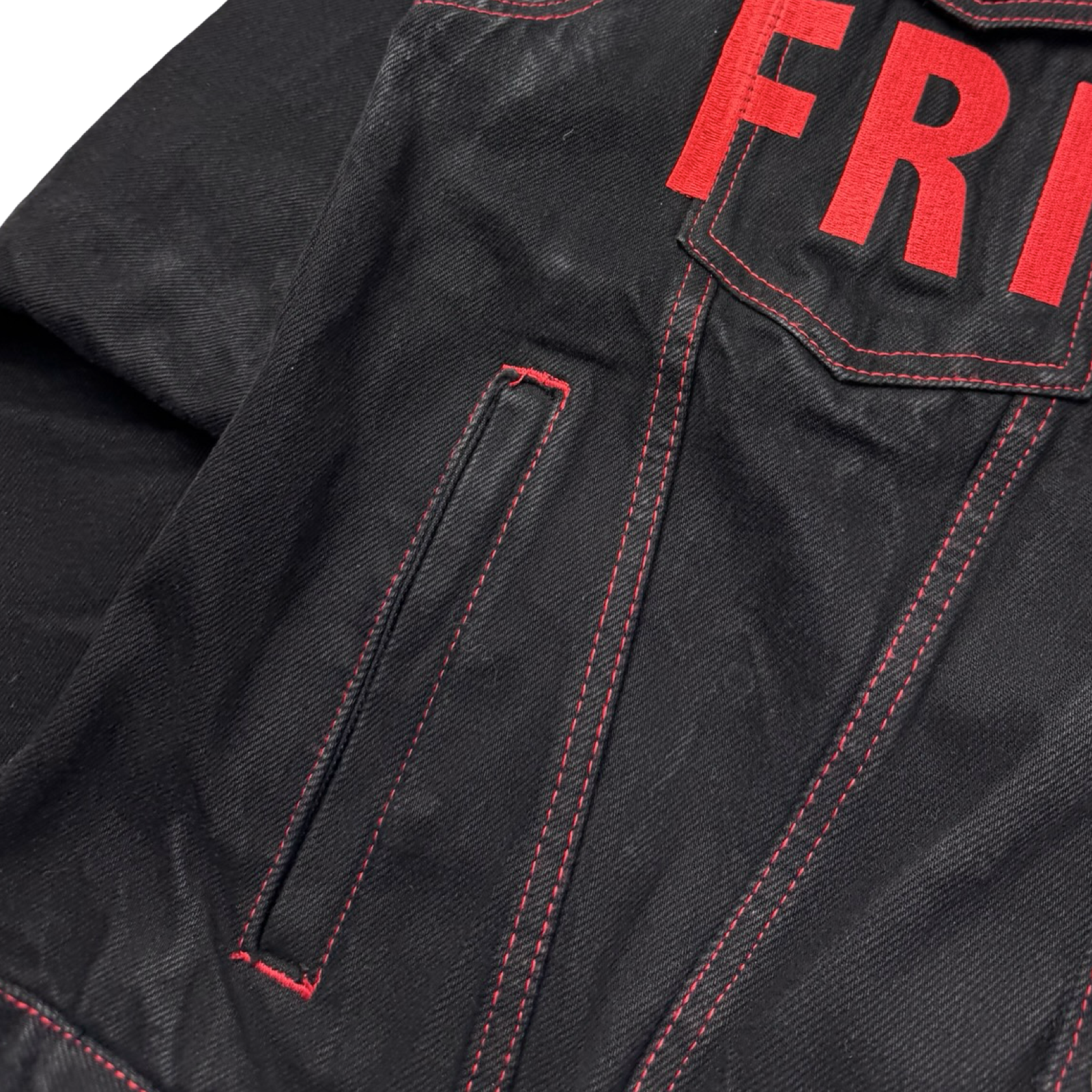 Vlone FRIENDS Denim Trucker Jacket Black