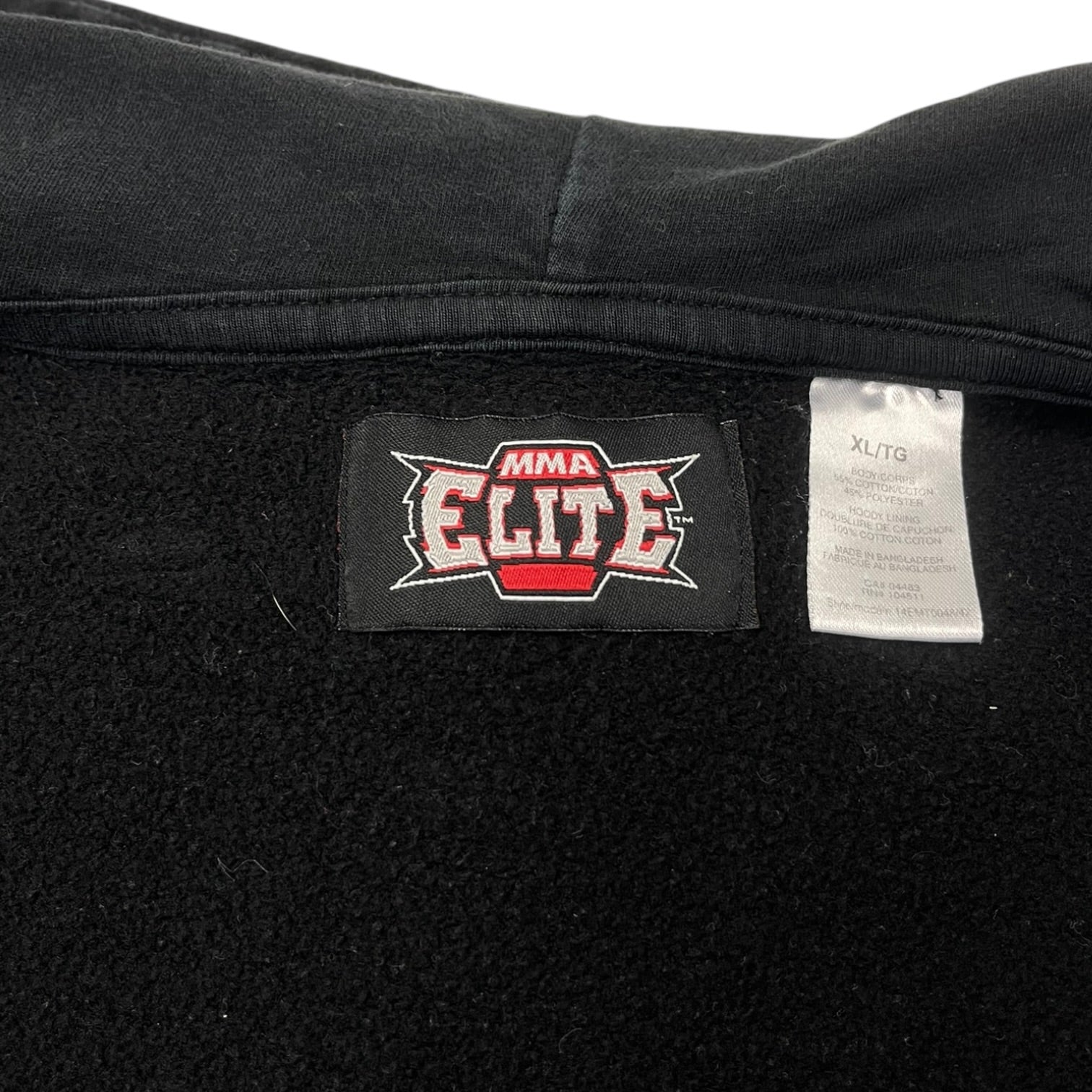 Y2K MMA Elite Canada Crossbones Zip Up Hoodie Black