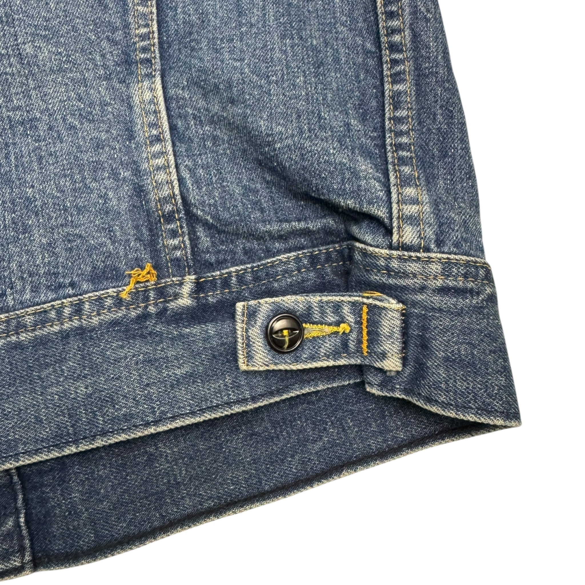 Vintage Lee Trucker Denim Jacket Worn In Indigo