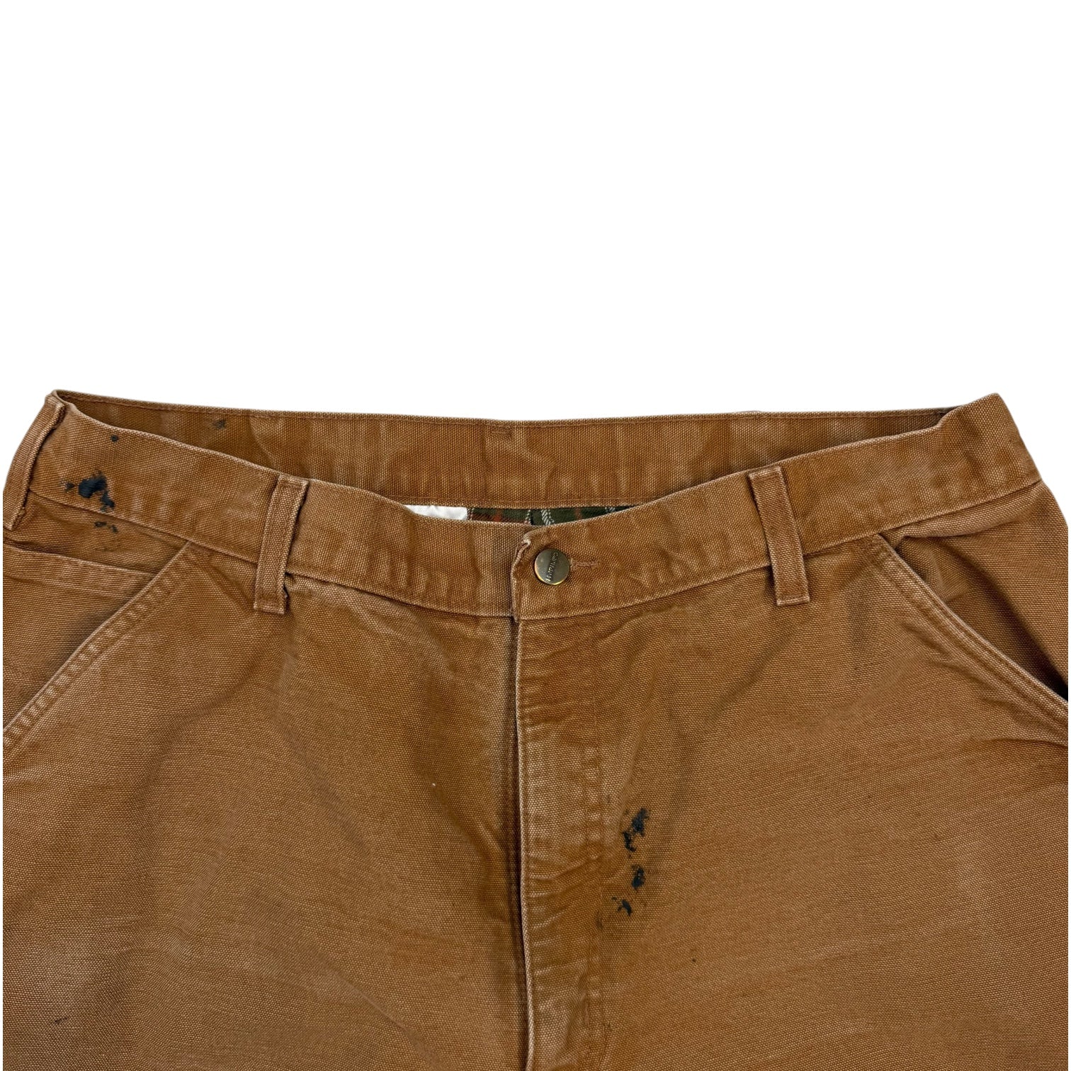 Vintage Carhartt Double Knee Blanket Lined Pants Brown