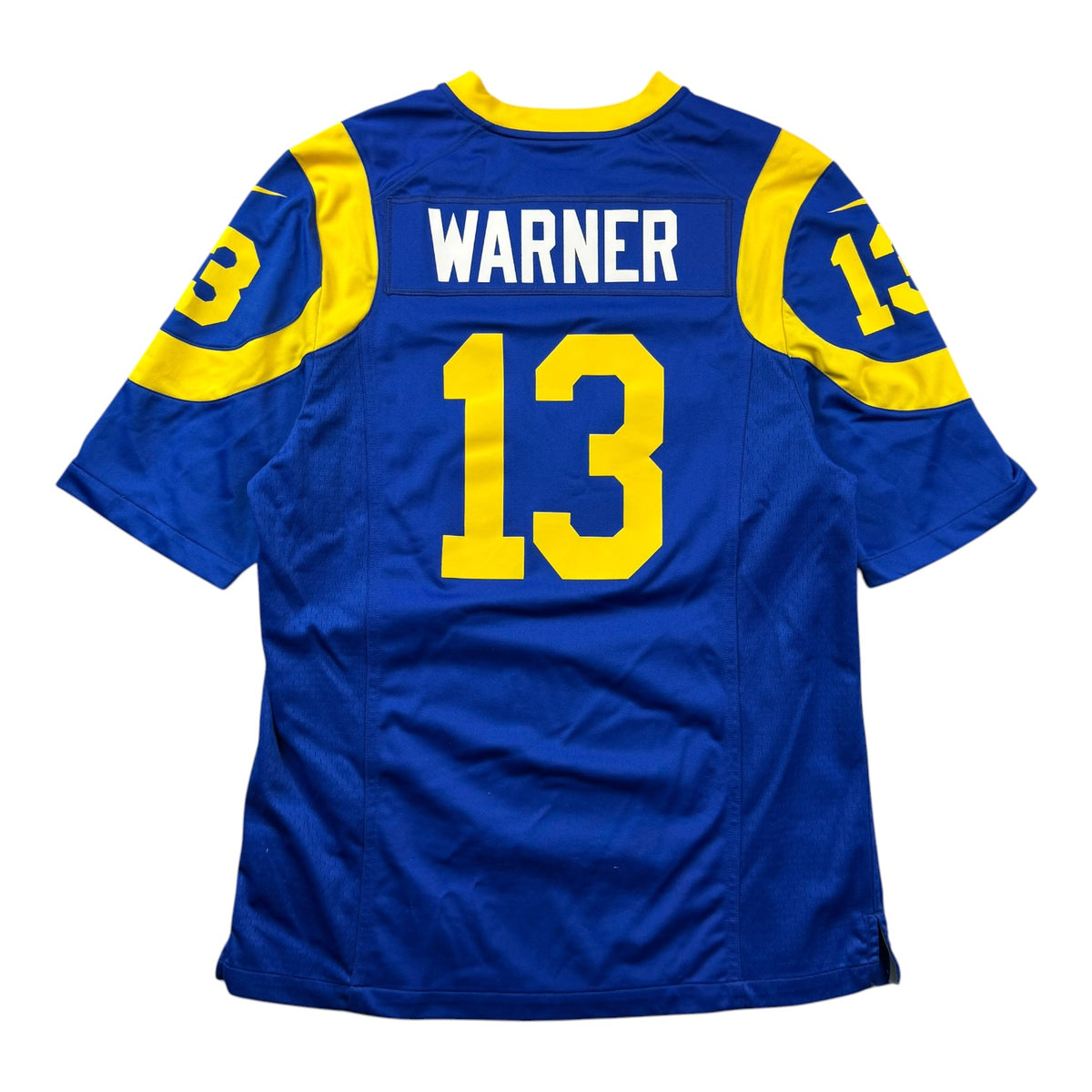 Vintage Nike Los Angeles Rams Kurt Warner Home Jersey Blue