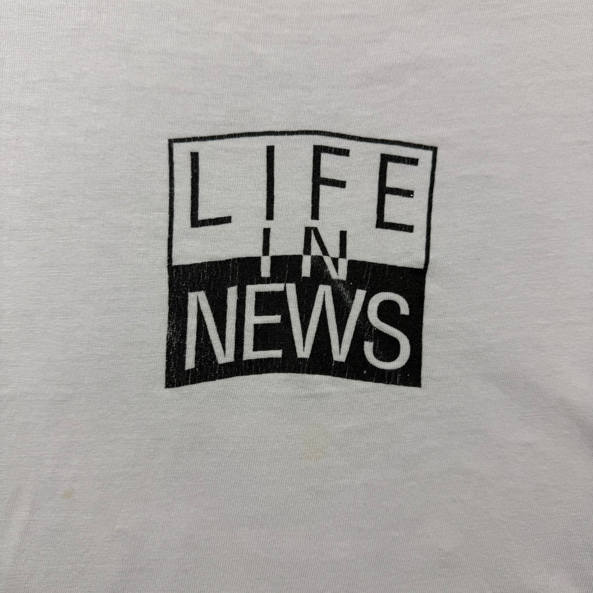 Vintage Life In News Blame It On The Media Tee White