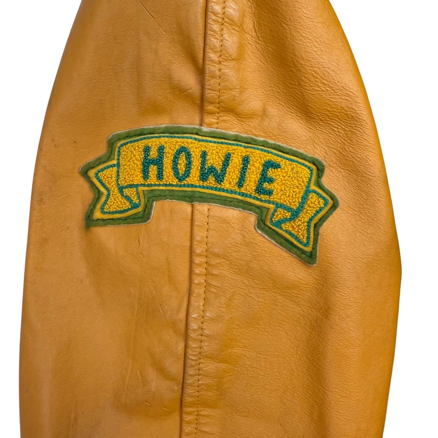 1976 Lakeland College Football Letterman Bomber Jacket Green