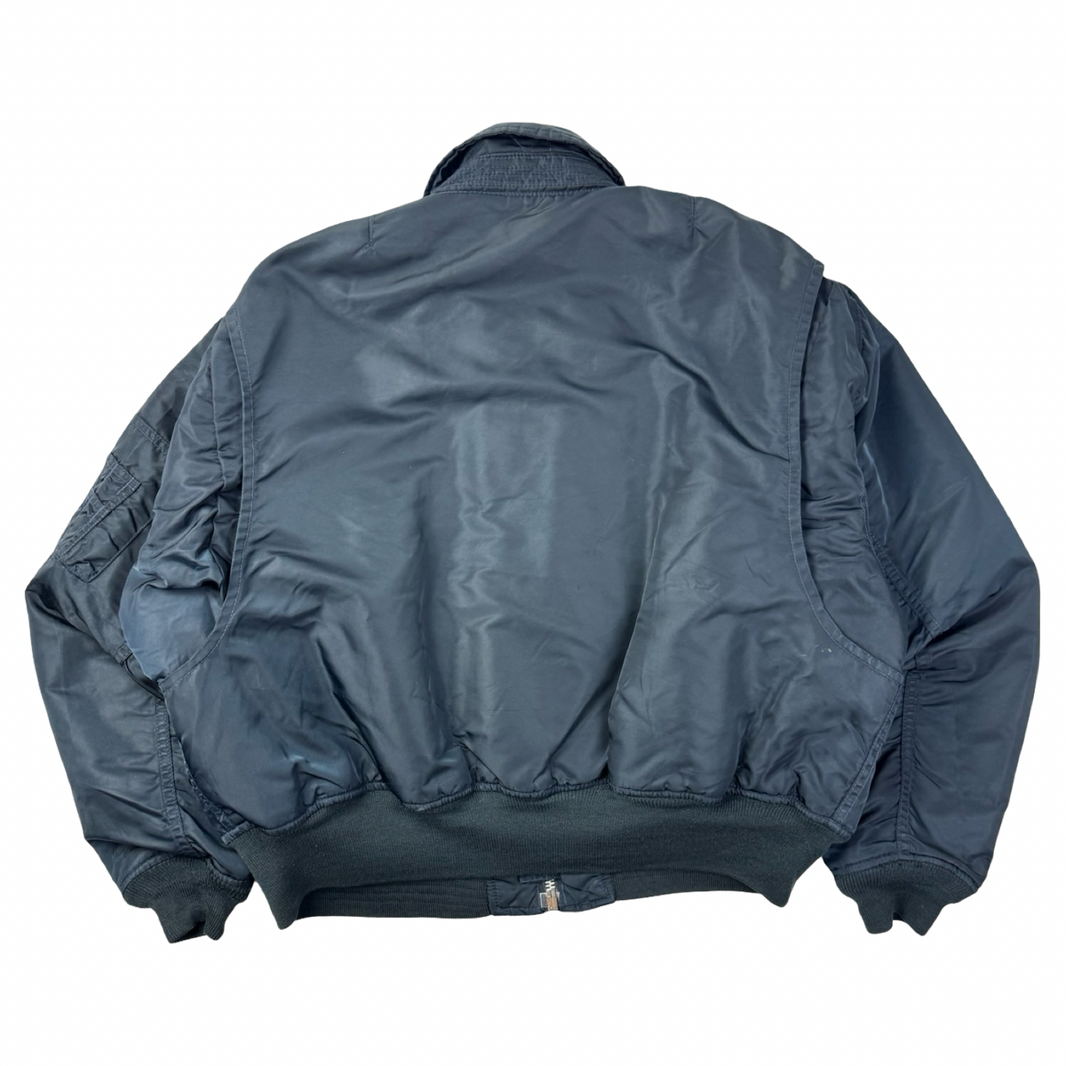 Vintage Schott NYC Zip Up Flight Jacket Navy