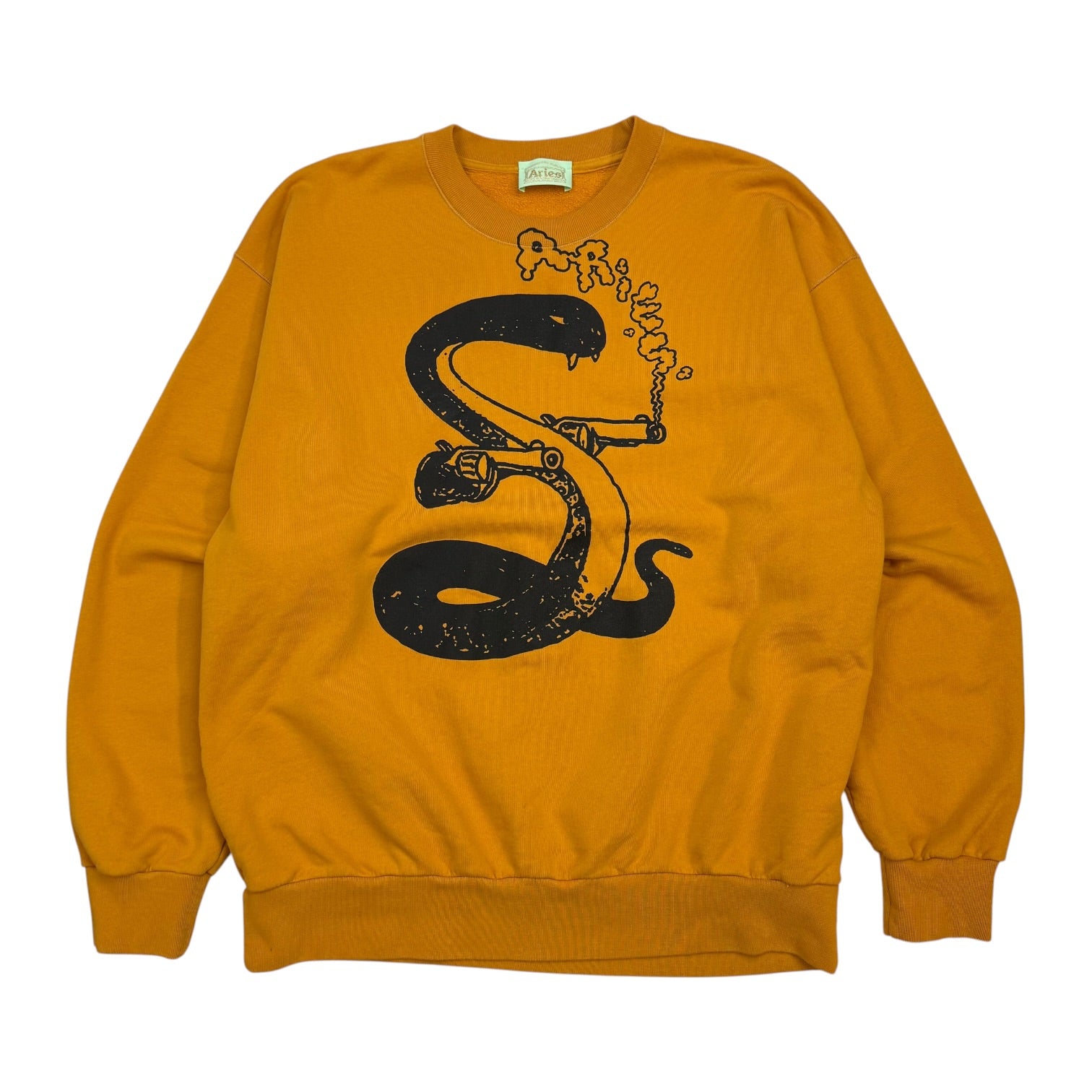 Aries Killa Snake Crewneck Mustard