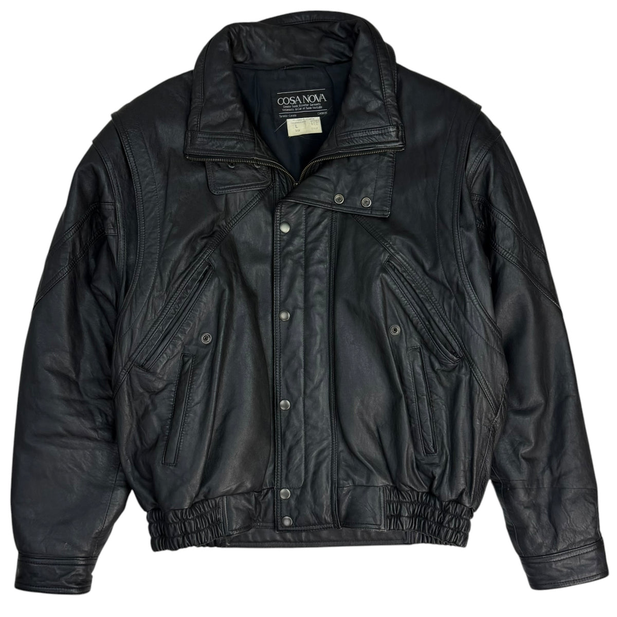 Vintage Cosa Nova Leather Jacket Black