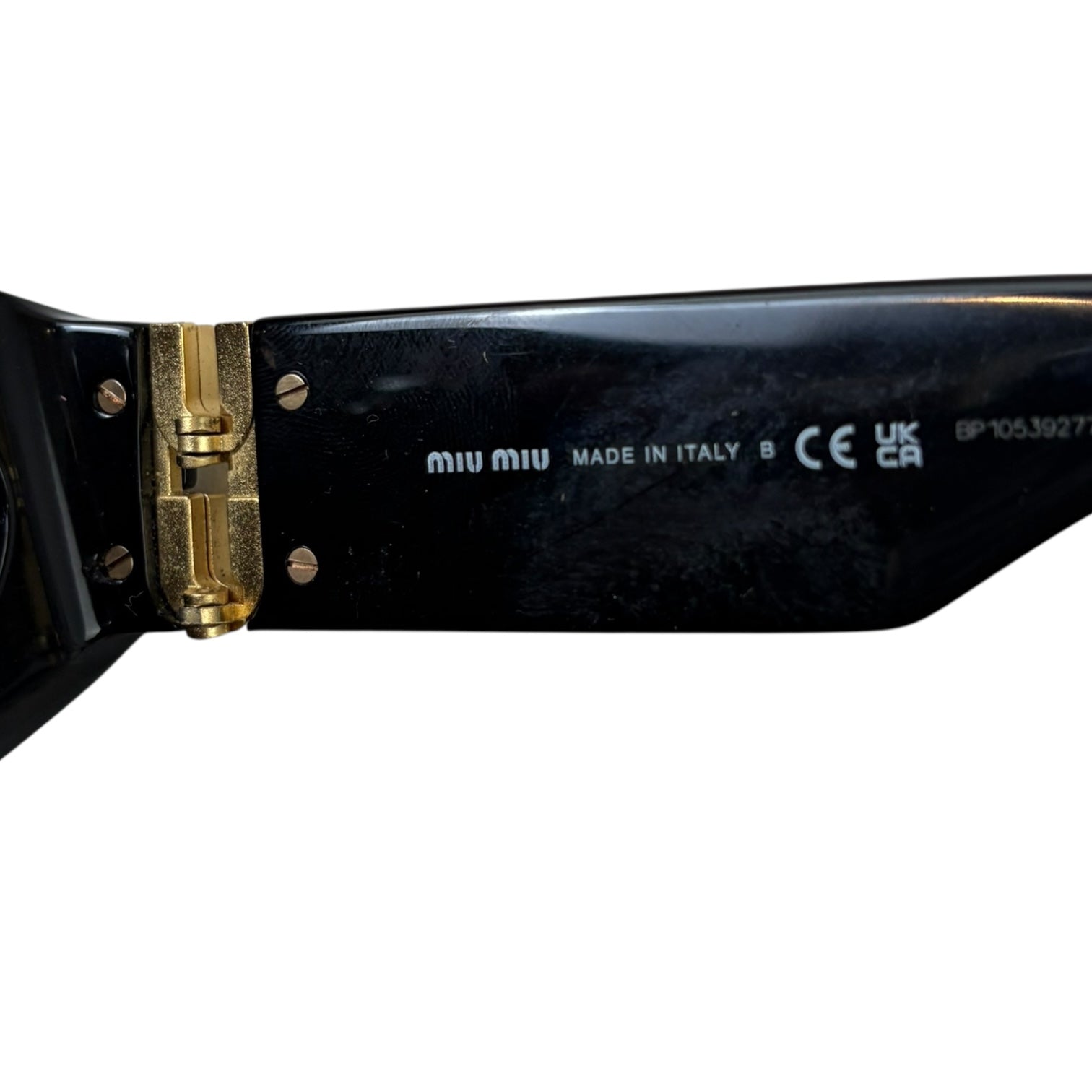 (W) MIU MIU Oval Acetate Sunglasses Black