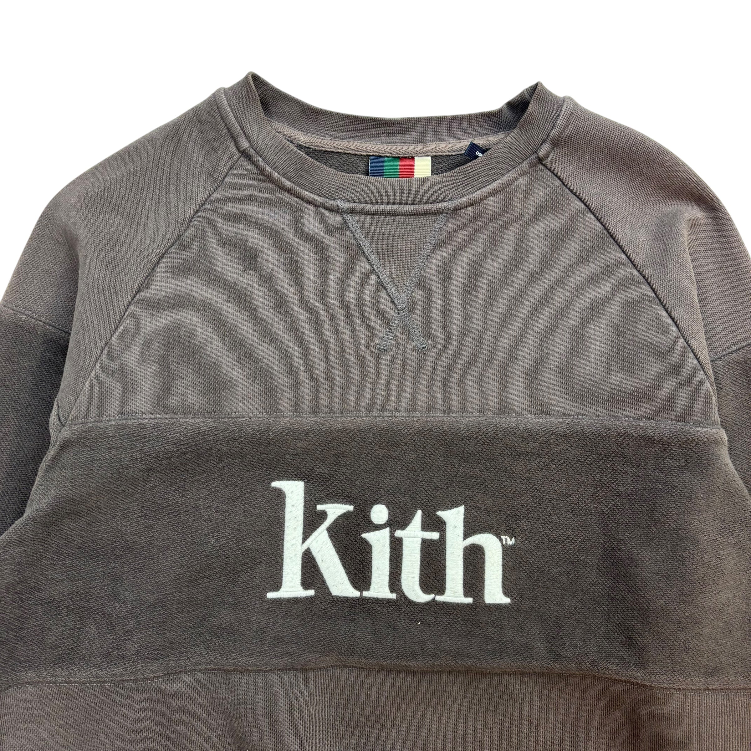 KITH Panelled Williams Crewneck Grey