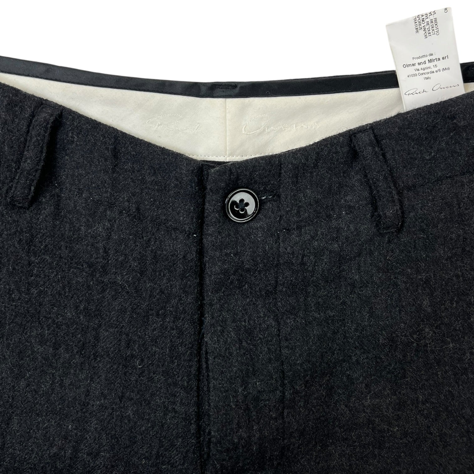 (W) Rick Owen’s Wool Trousers Black