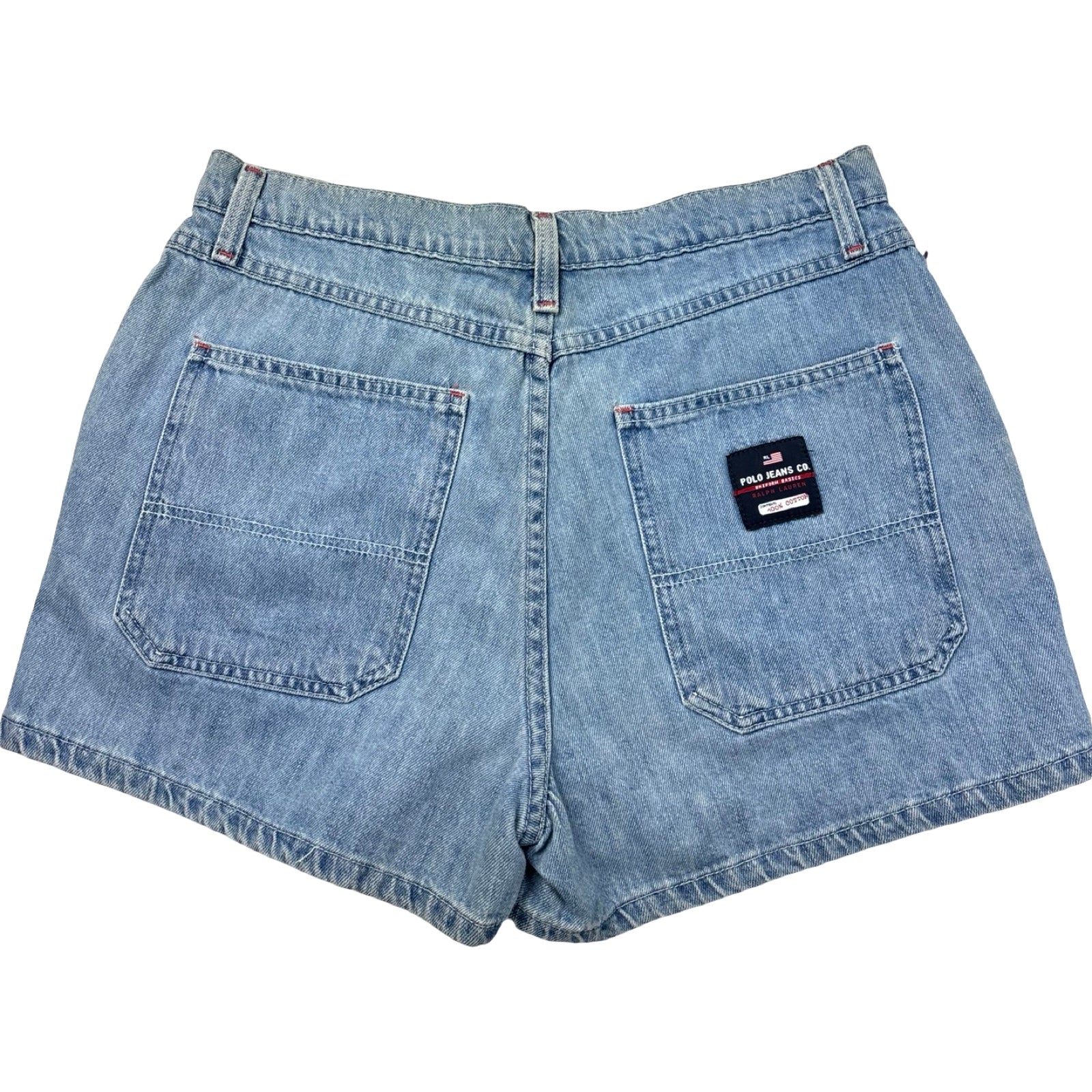 (W) Vintage Polo Ralph Lauren Jean Short Light Wash