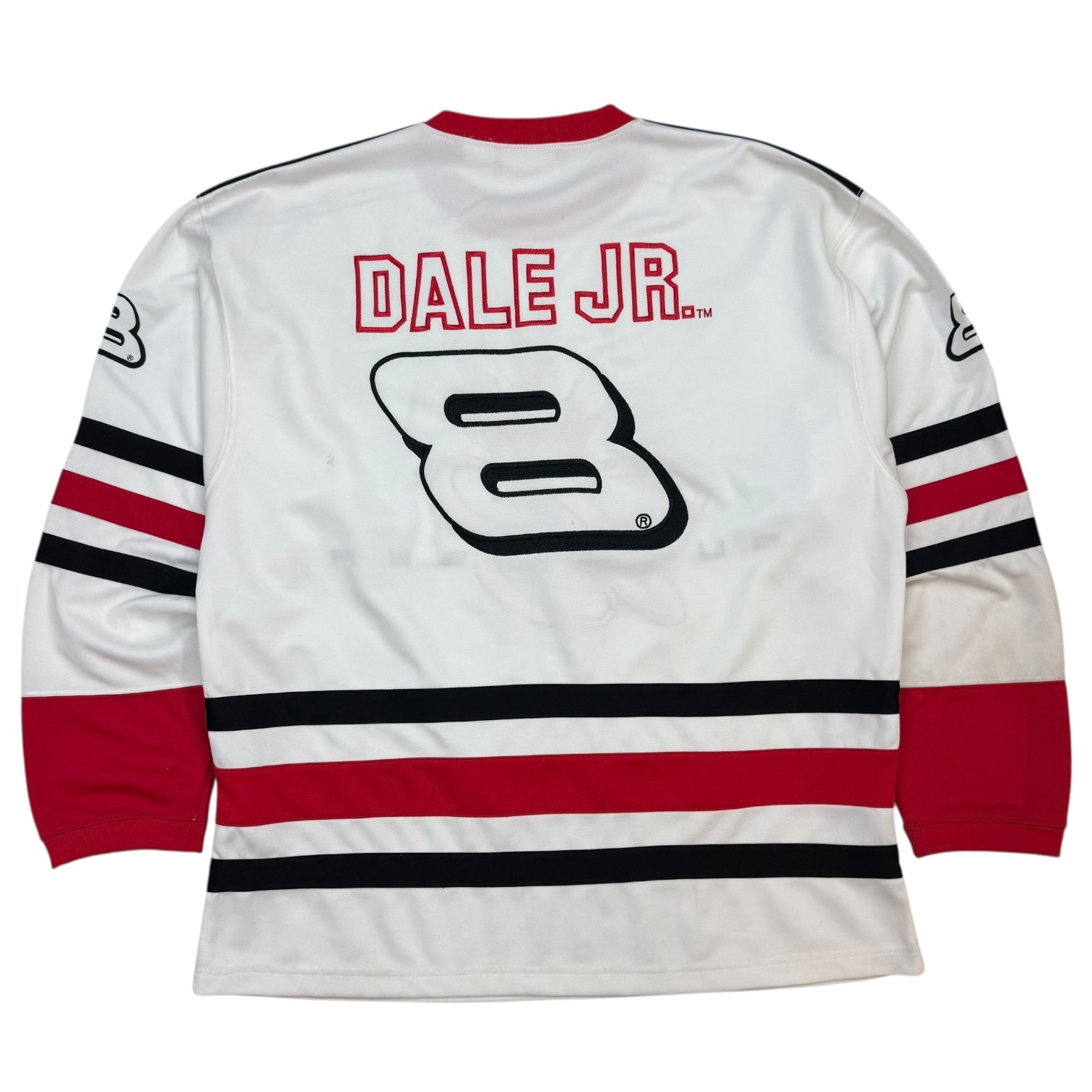 Vintage Budweiser Dale Earnhardt Jr L/S Jersey White/Red