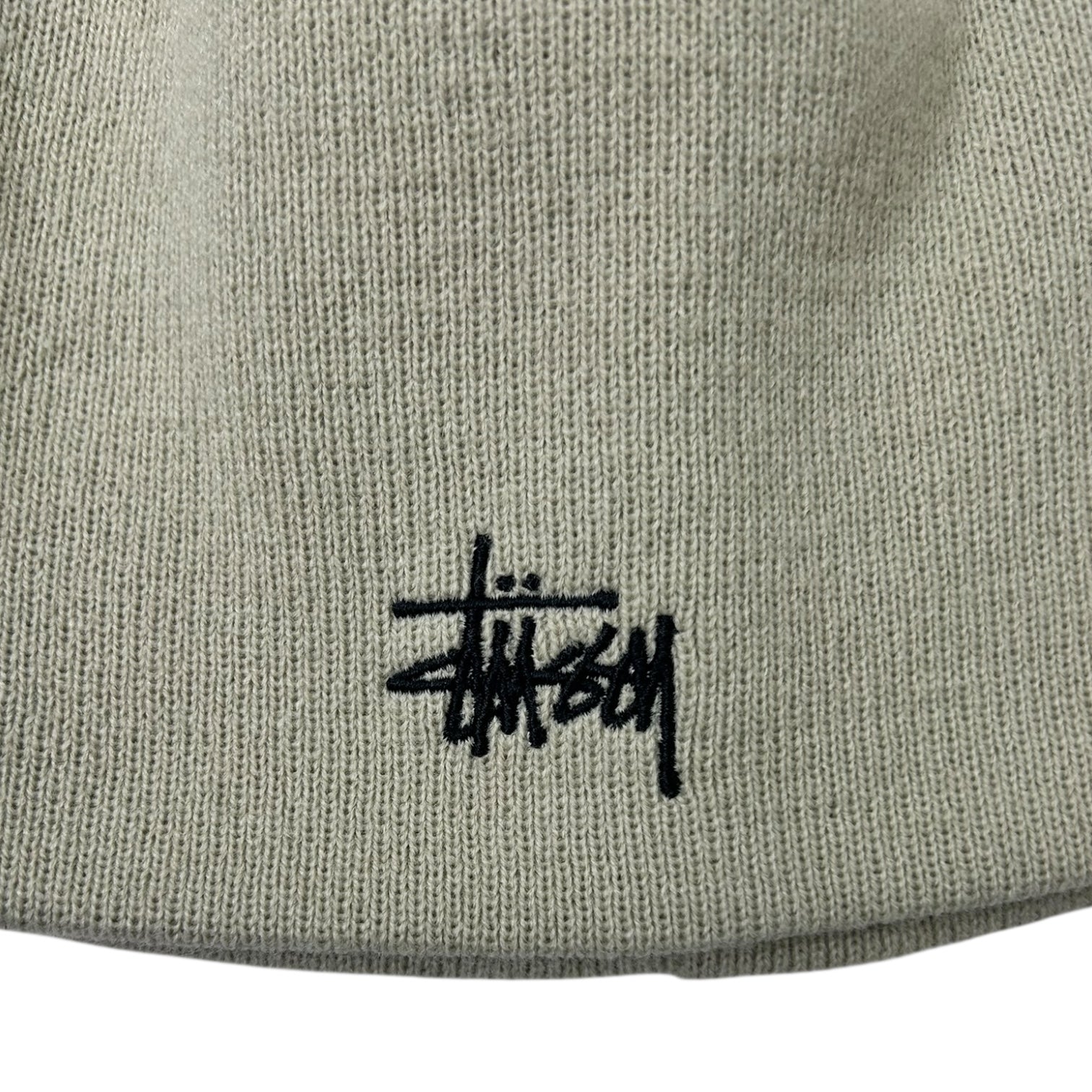 Stussy Stock Logo Skull Cap Beanie Khakii