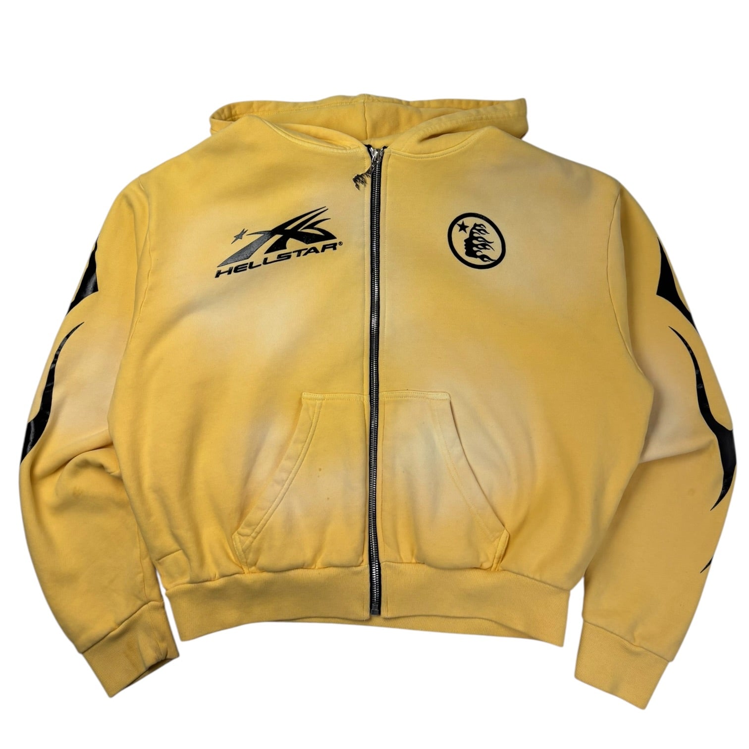 Hellstar Sports Zip Up Hoodie Yellow