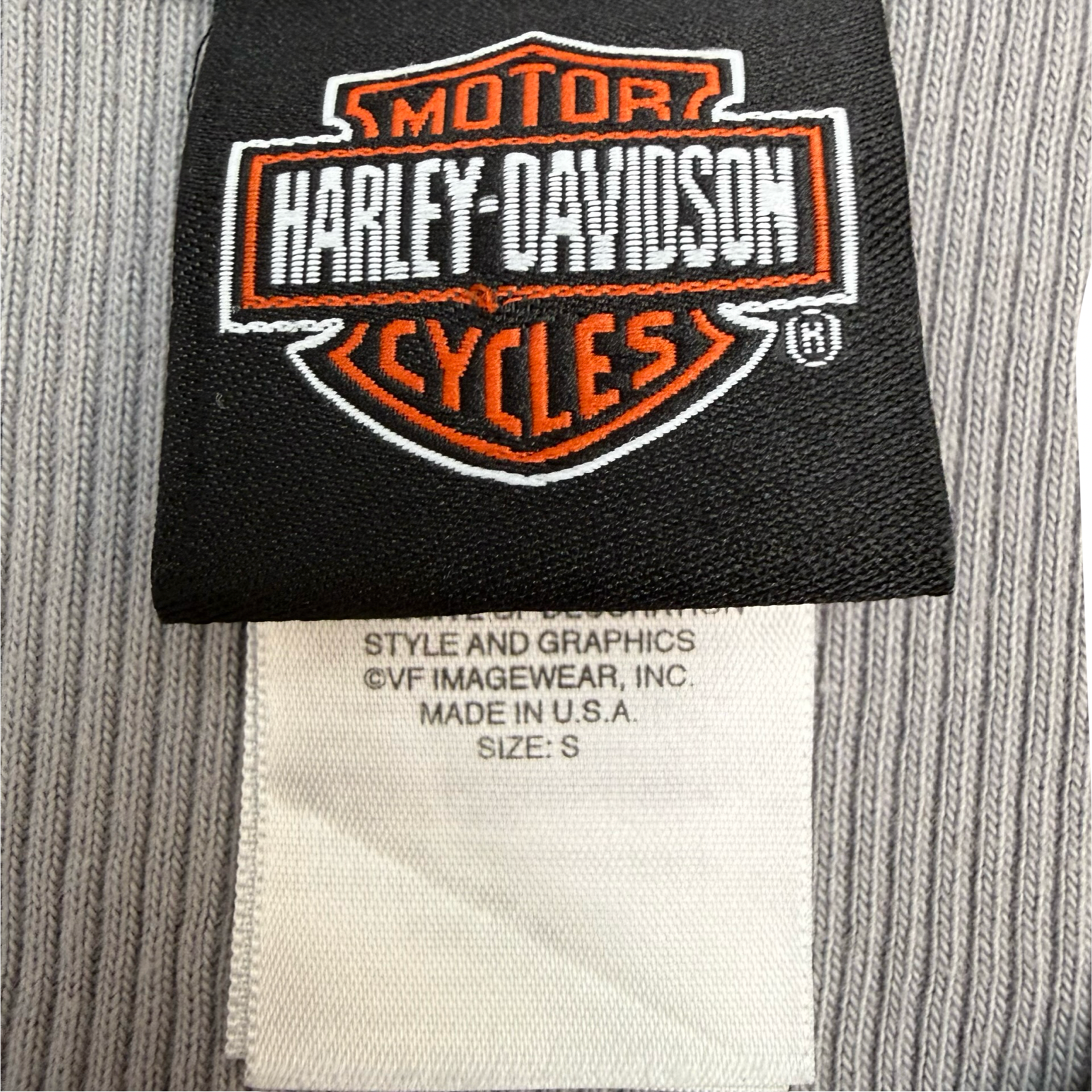 (W) Vintage Harley Davidson Of Panama L/S Tee Grey