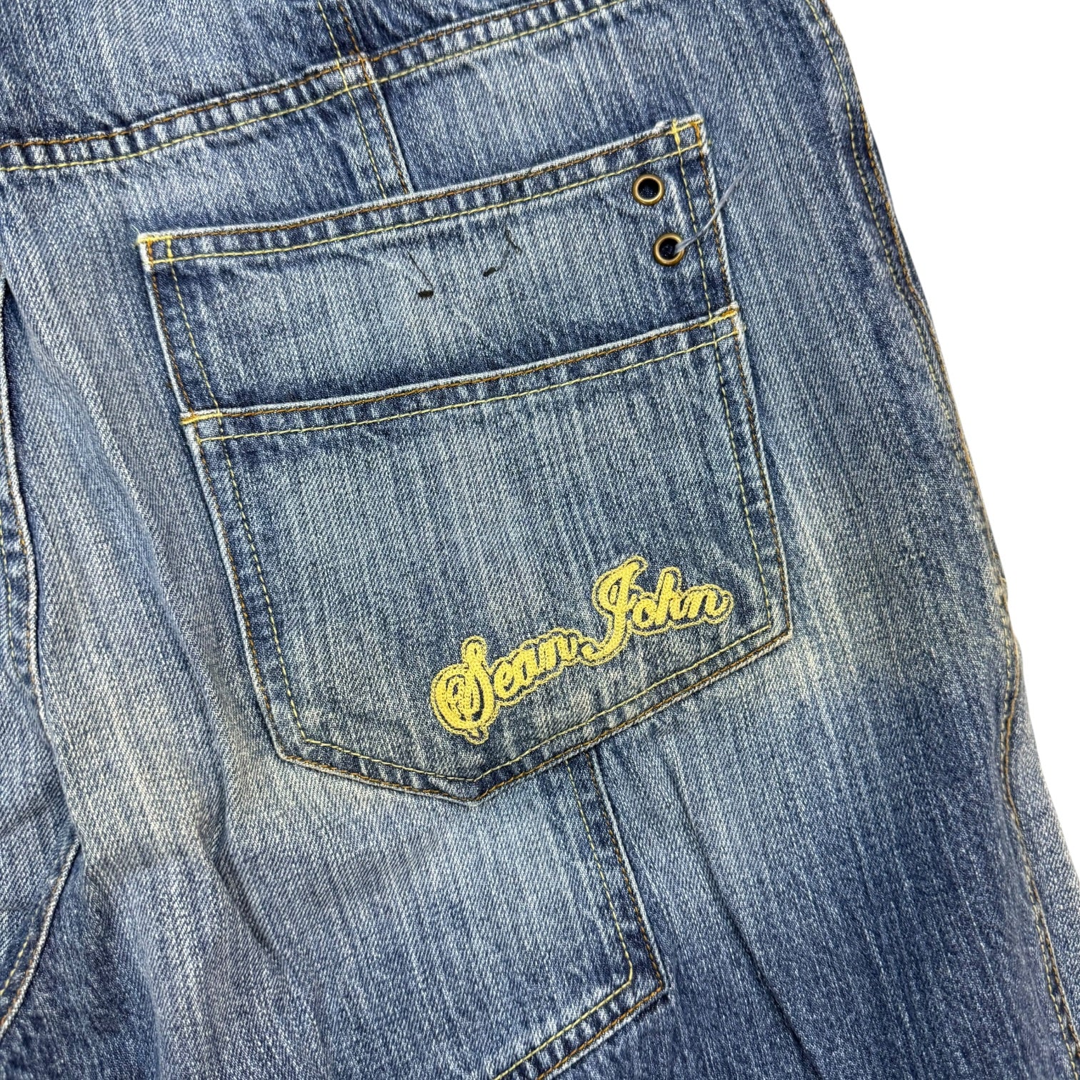 Vintage Sean John Patch Denim Pants Dark Wash