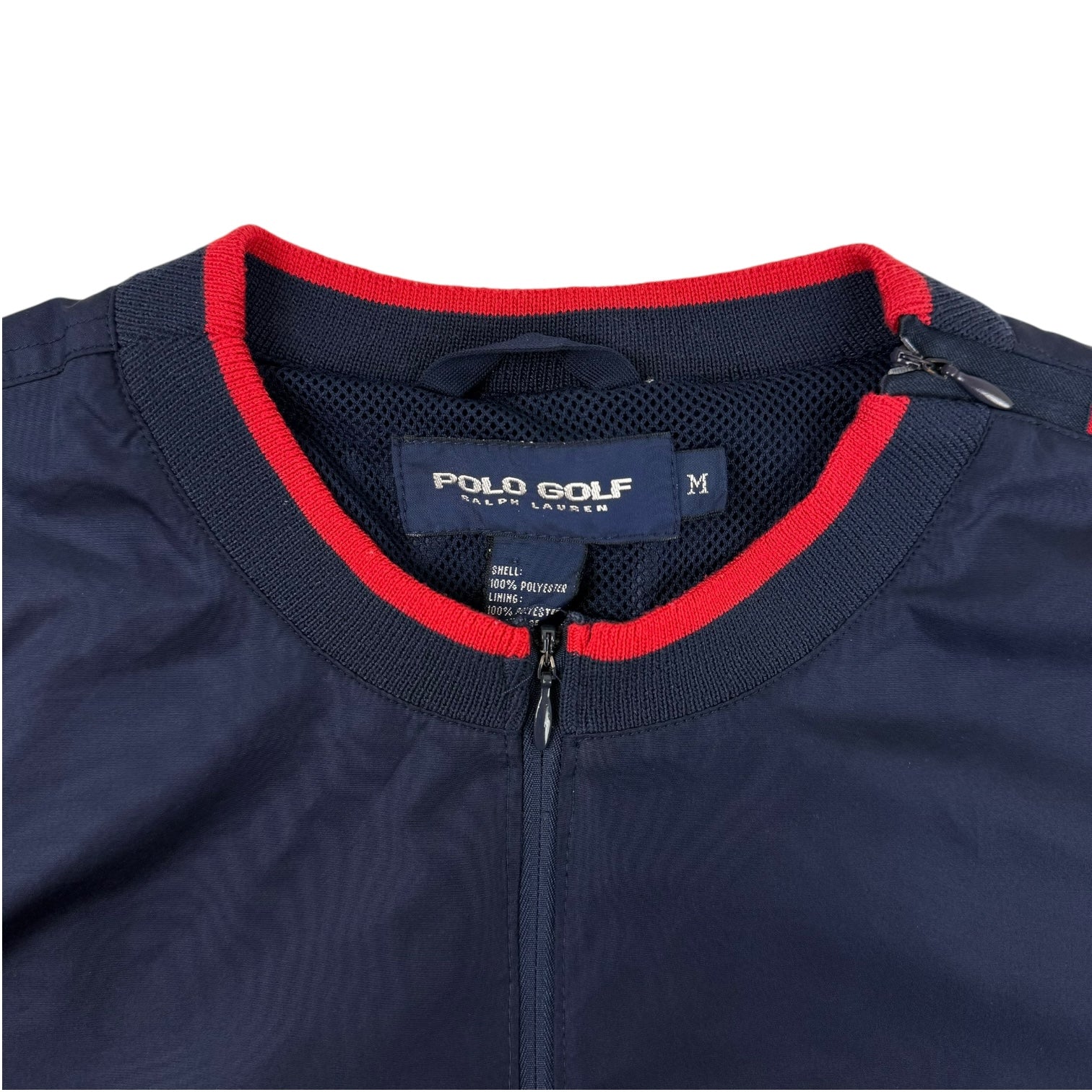 Vintage Polo Golf Pull Over Navy/Red