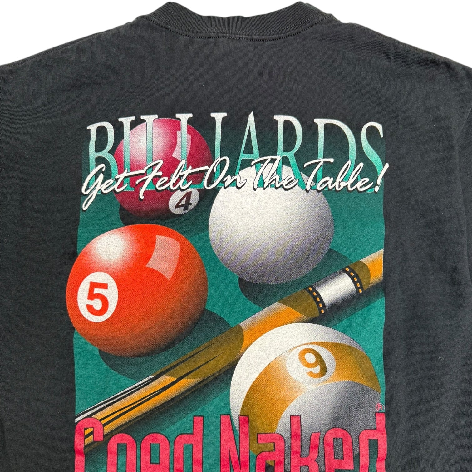 Vintage Coed Naked Billiards T-Shirt Black