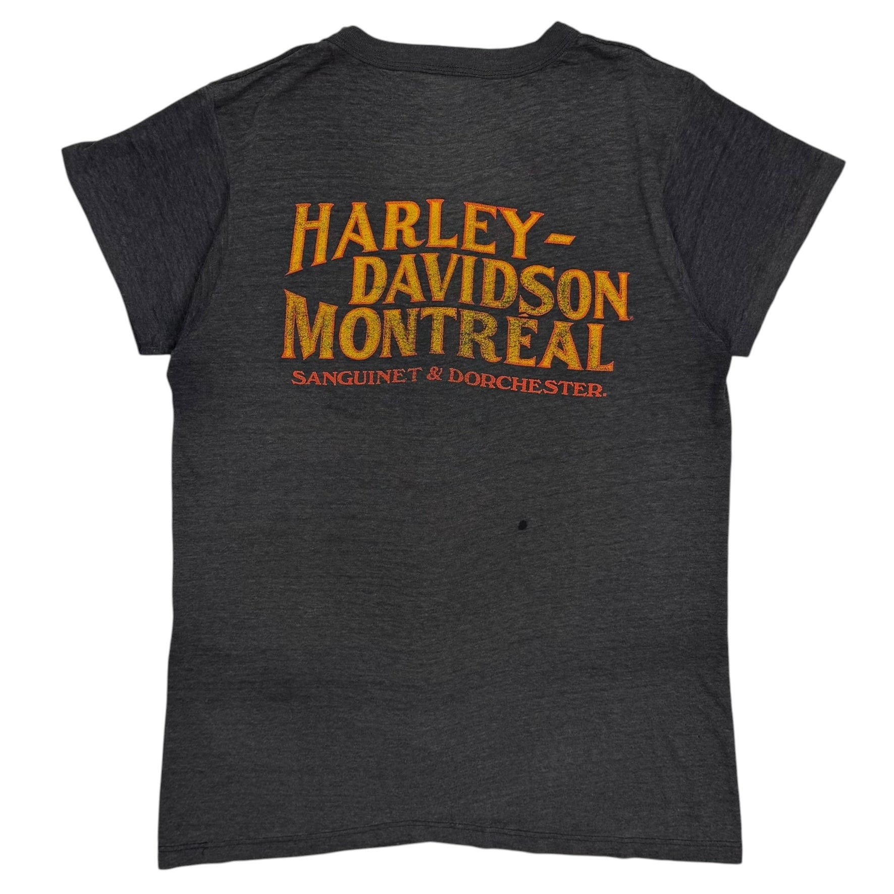 Vintage 80s Harley Davidson Stroker Power Tee Faded Black