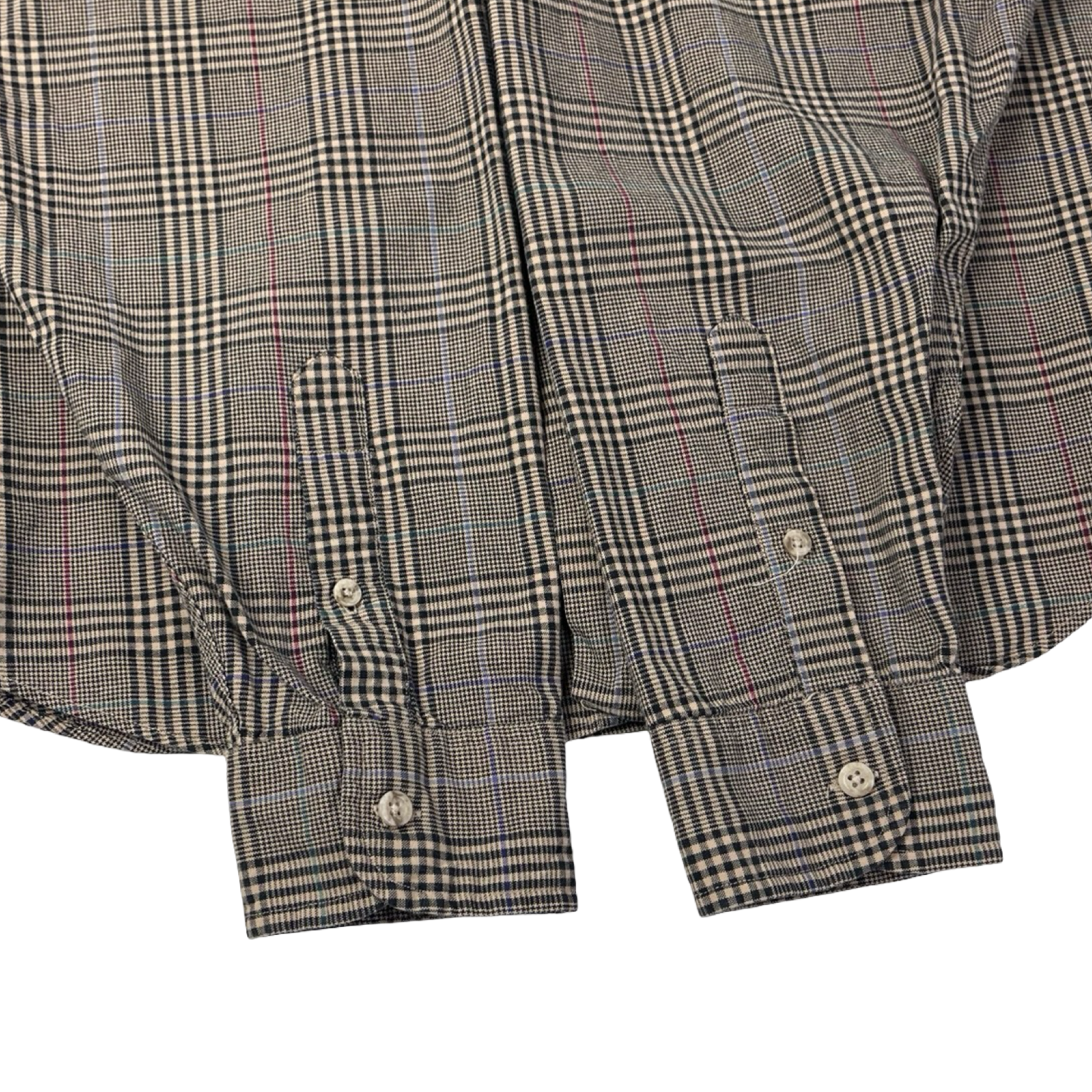 Vintage Christian Dior Plaid Brown Button-Up Shirt