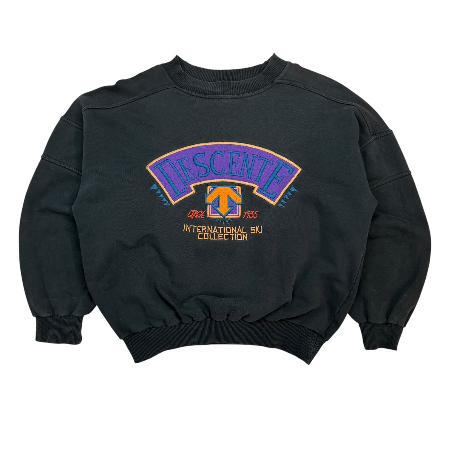 Vintage Descente International Ski Classic Crewneck Black