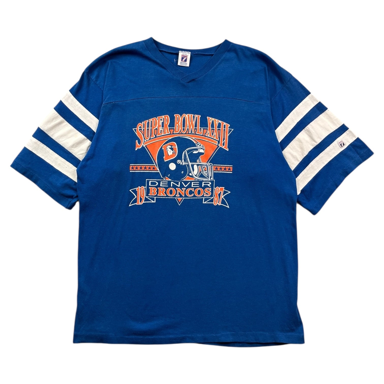 1987 Denver Broncos Super Bowl 32 Football Shirt Blue