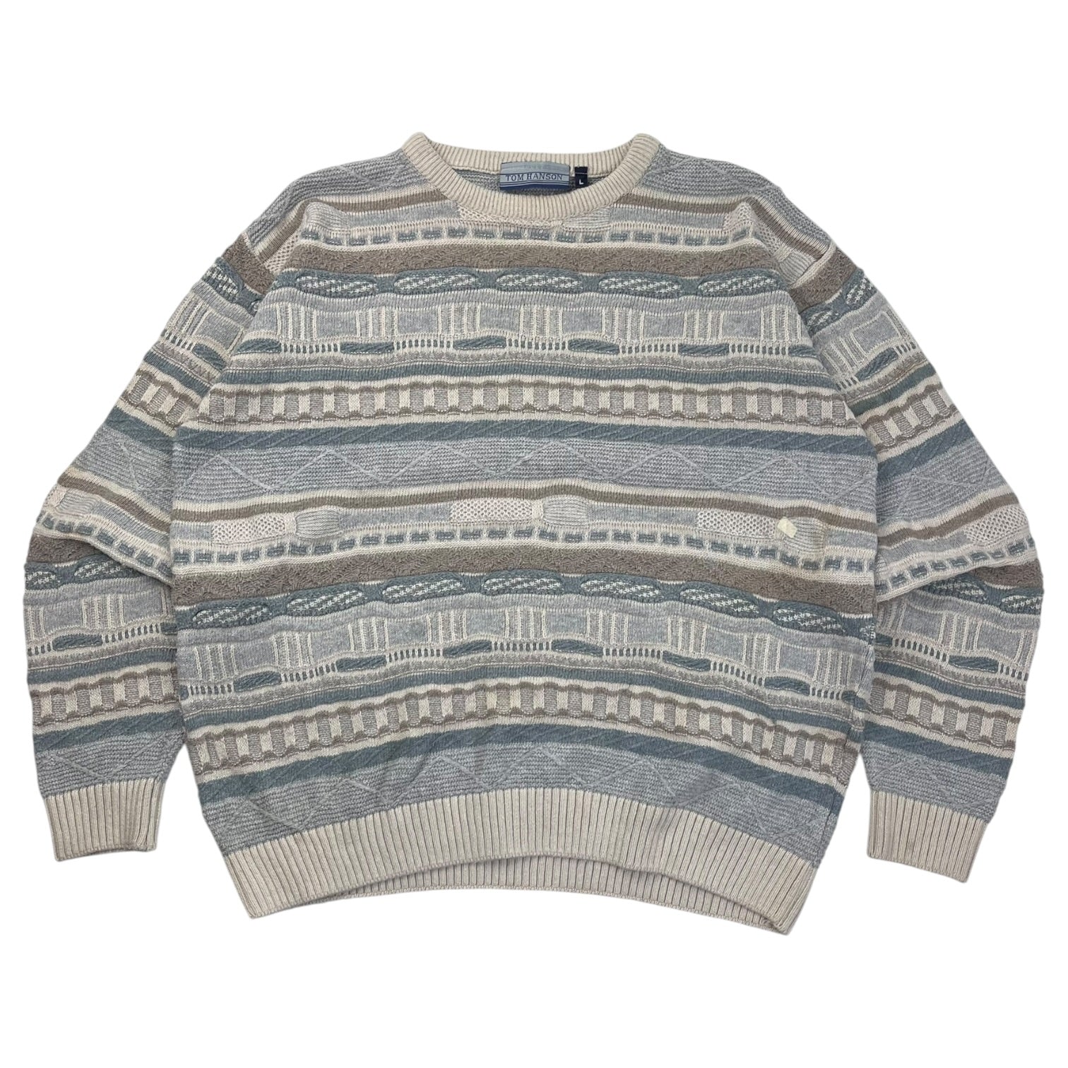 Vintage Tom Hanson 3D Knit Soft Bluey Cremé