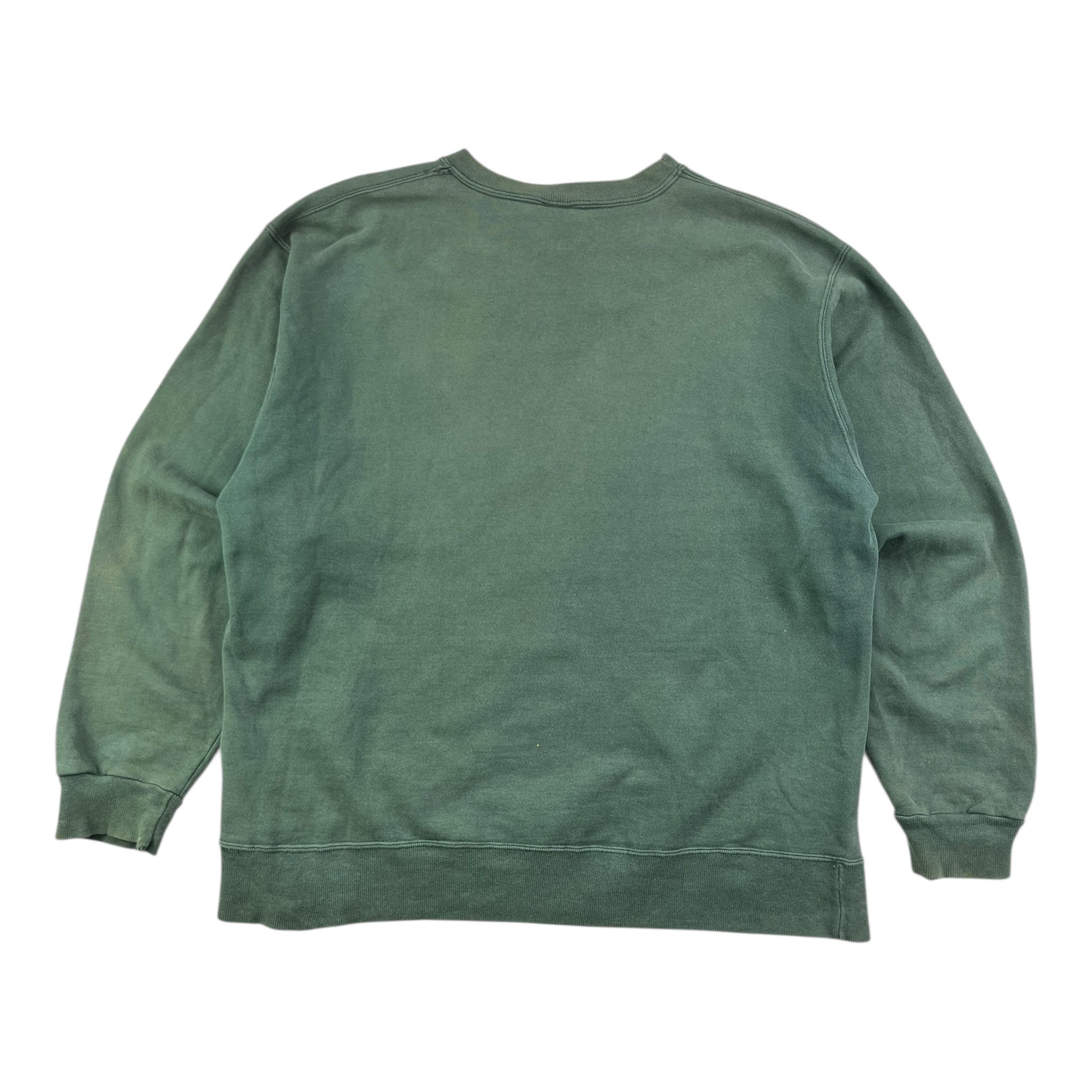 Vintage Champion Big Logo faded Green Sweatshirt