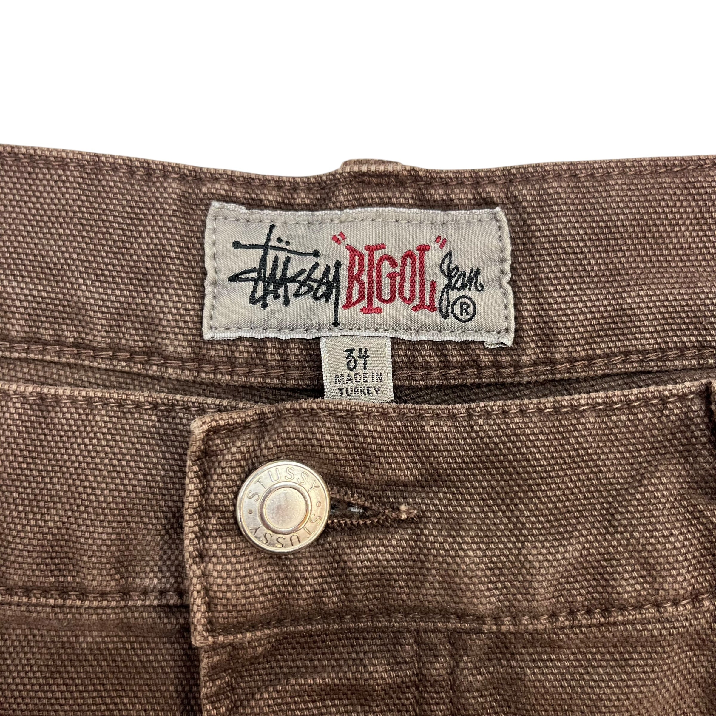 Stussy “BIGOL” Denim Pants Brown