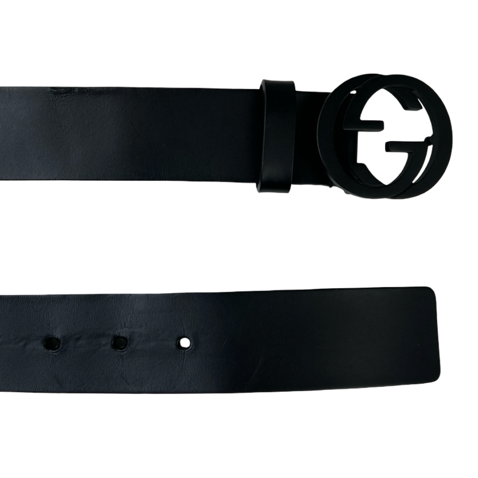 Gucci Interlocking G Matted Black Belt