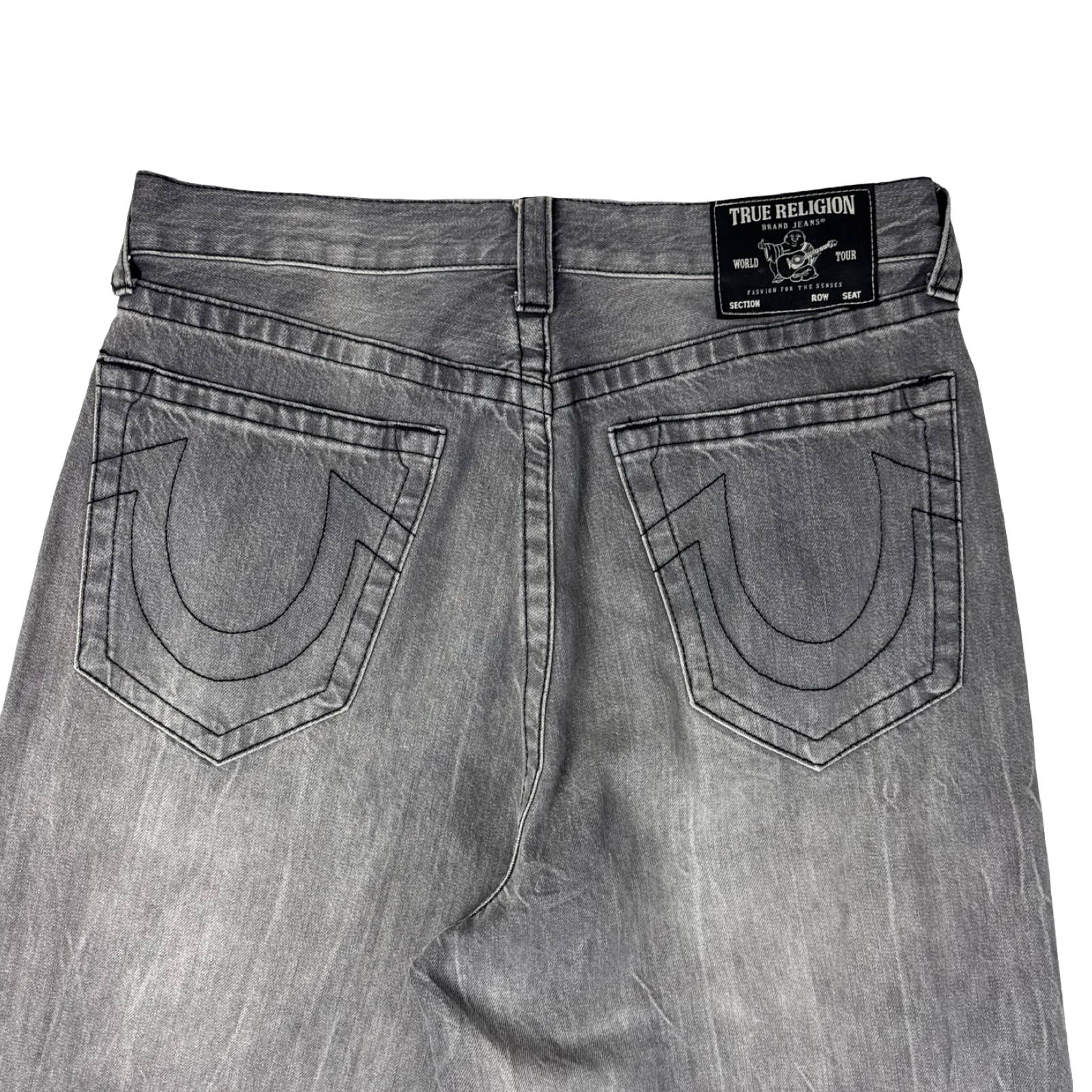 True Religion ‘Mickey’ Baggy AF Denim Bottoms Grey