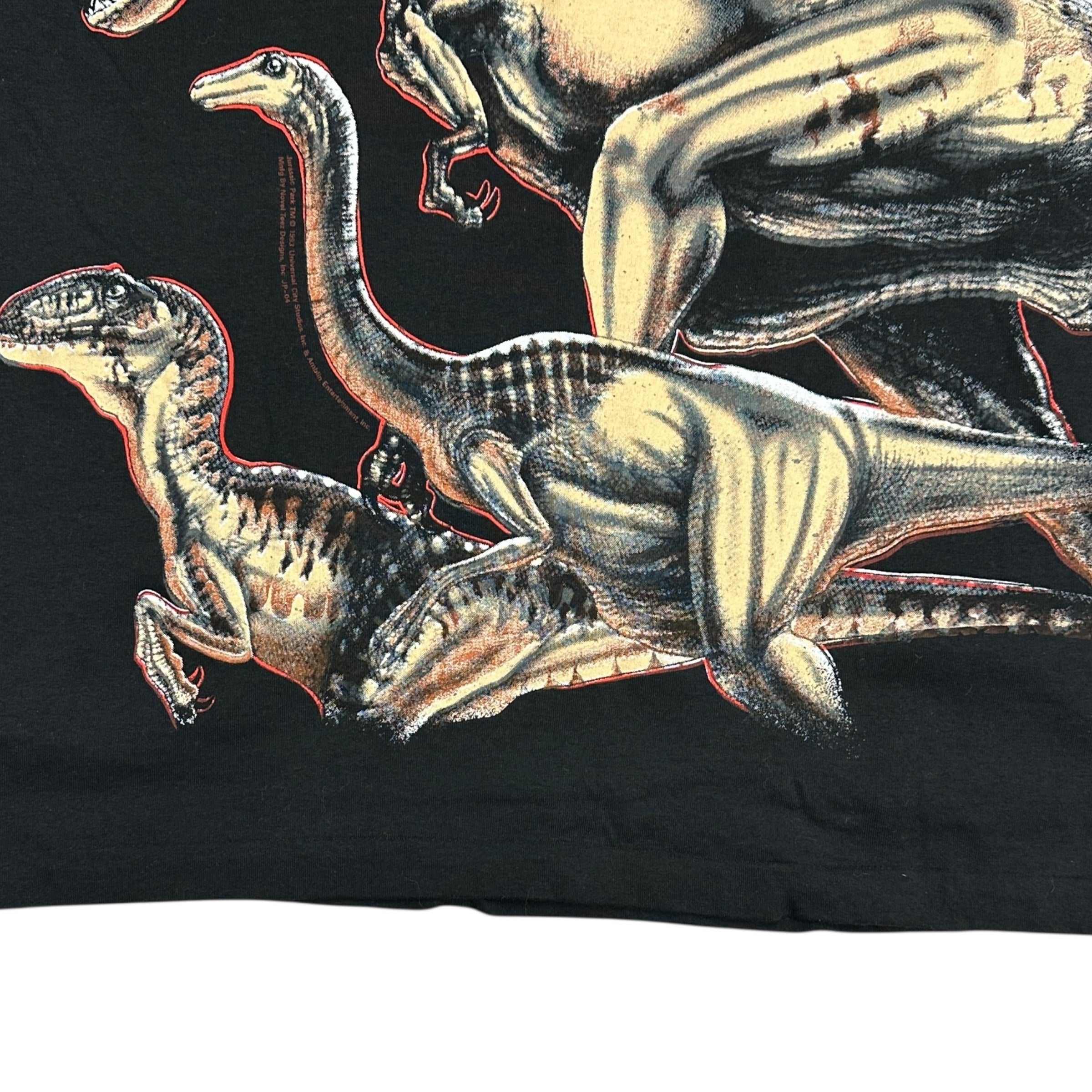 1993 Jurassic Park All Over Print Tee Black