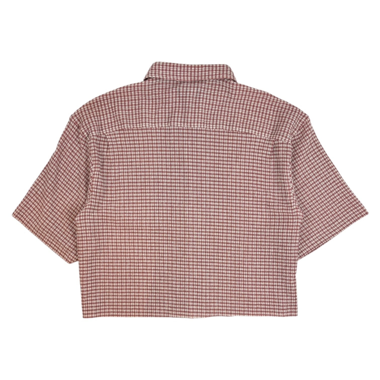 Stussy Crinkled Box Button Up Shirt Red