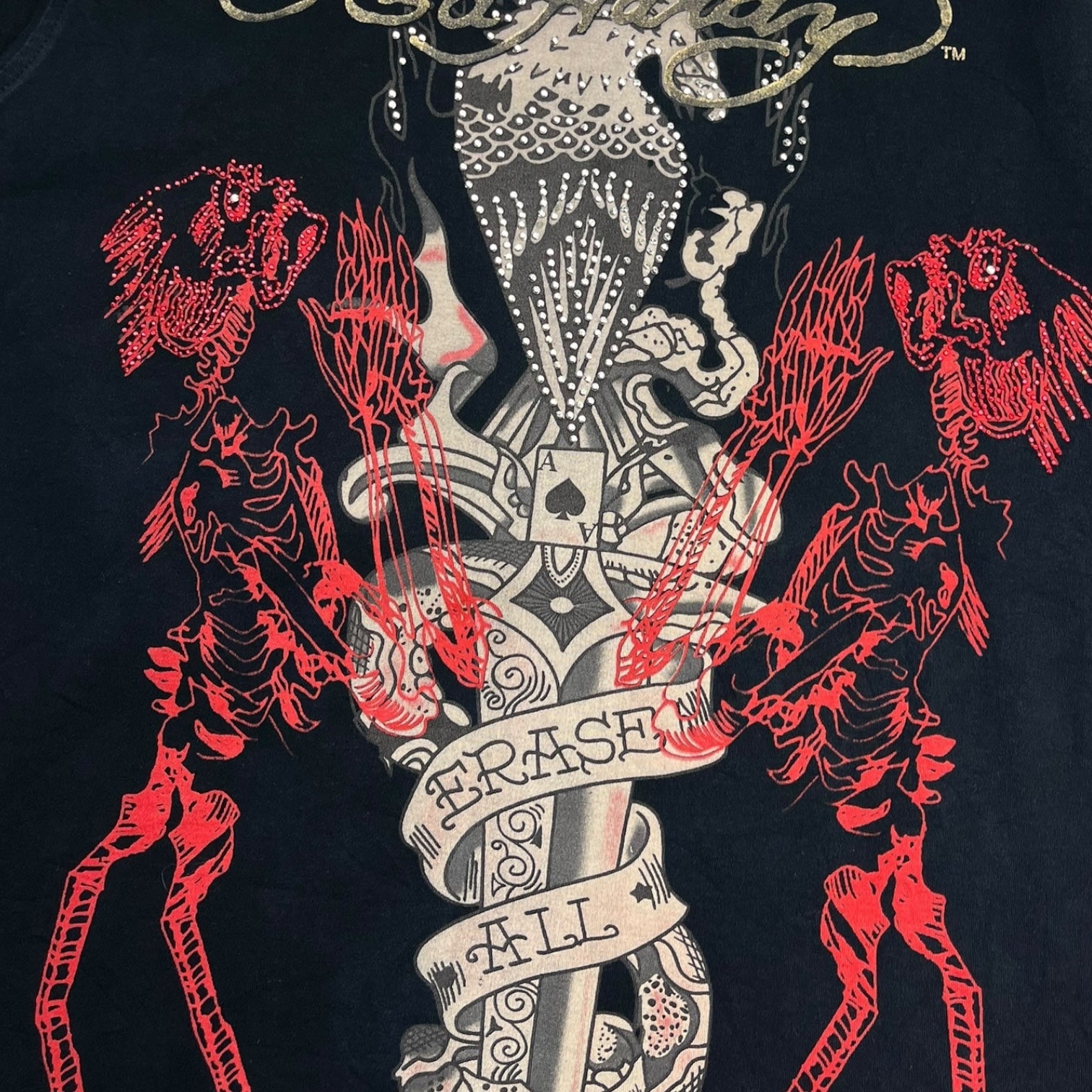 Y2K Ed Hardy Rhinestone T-Shirt