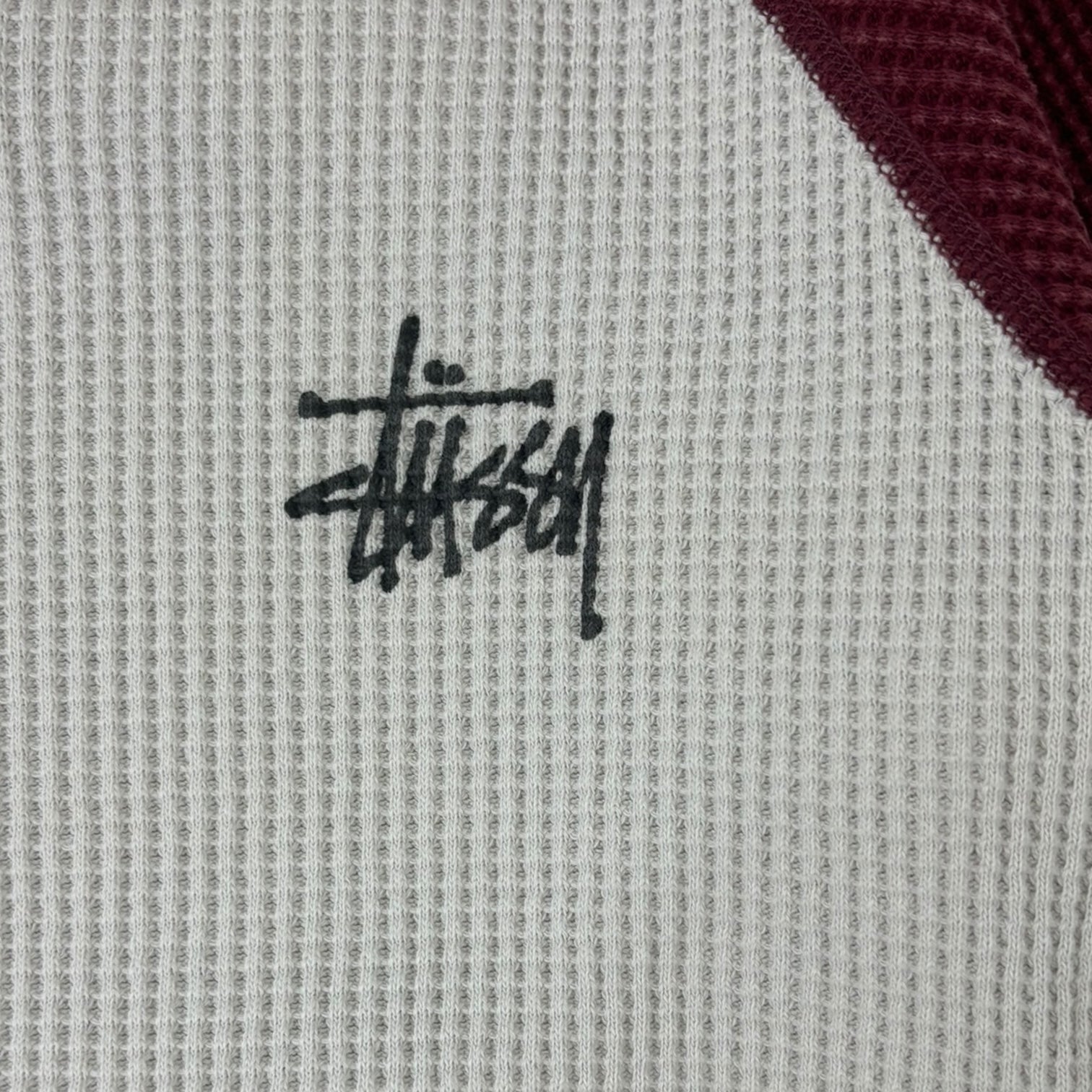 Stussy Two-Tone Raglan Thermal Burgundy