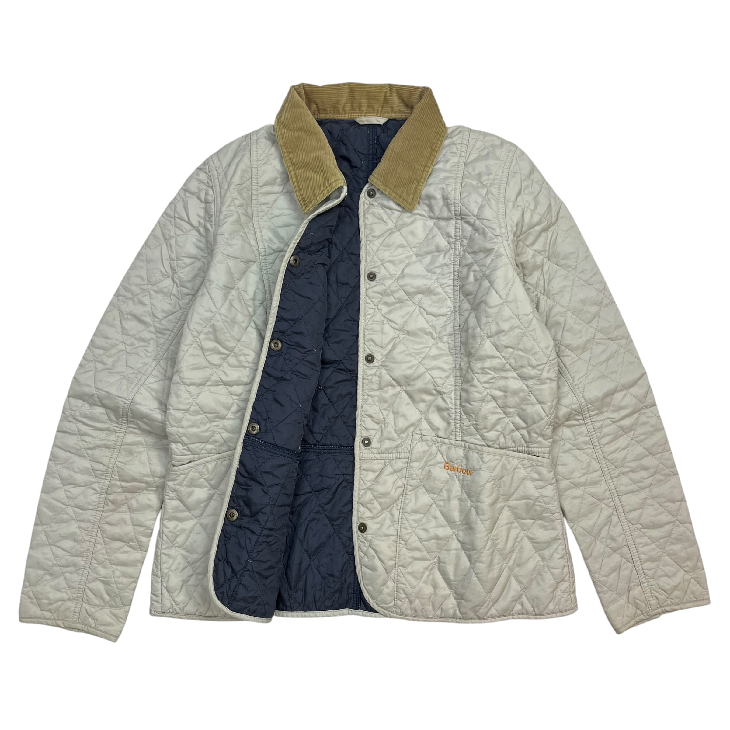 (W) Barbour Quilted Liddesdale Jacket White