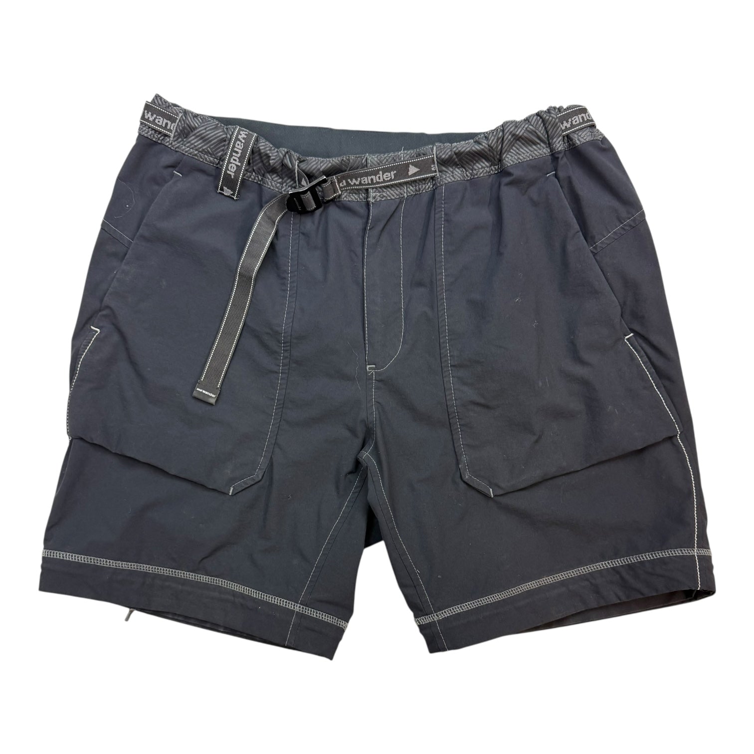 And Wander Bermuda Belted Shorts Black