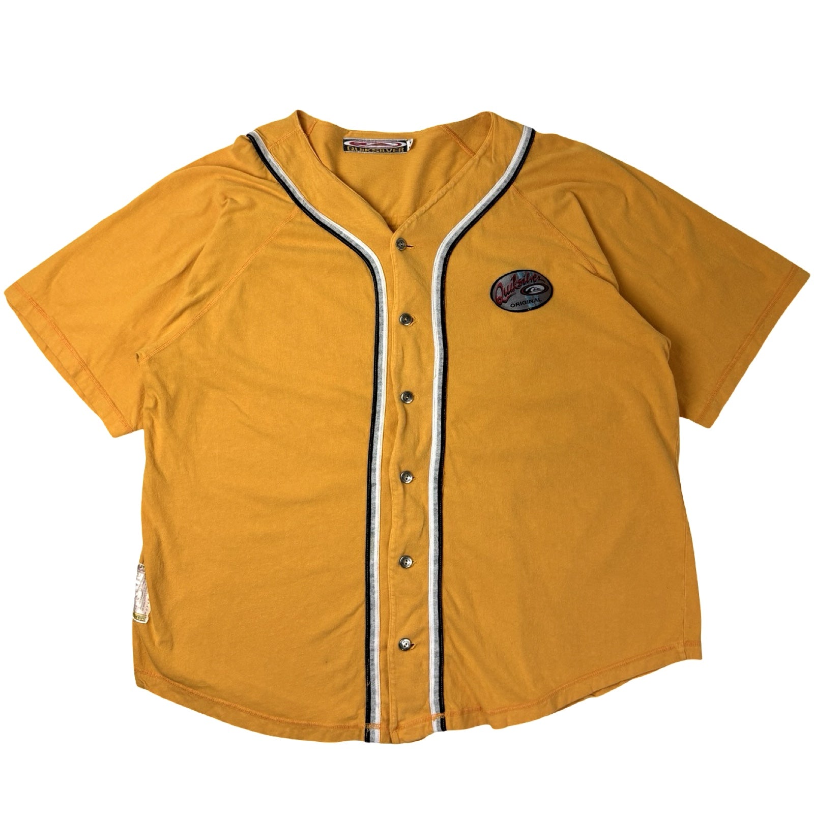 Vintage Y2K Quicksilver Baseball Jersey Yellow