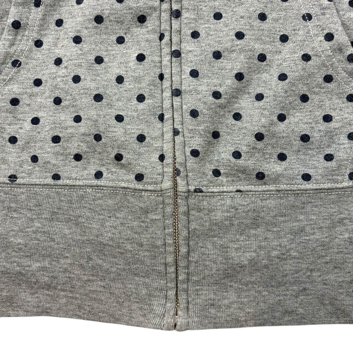 (W) Gymphlex Polka Dot Zip-Up Hoodie Grey