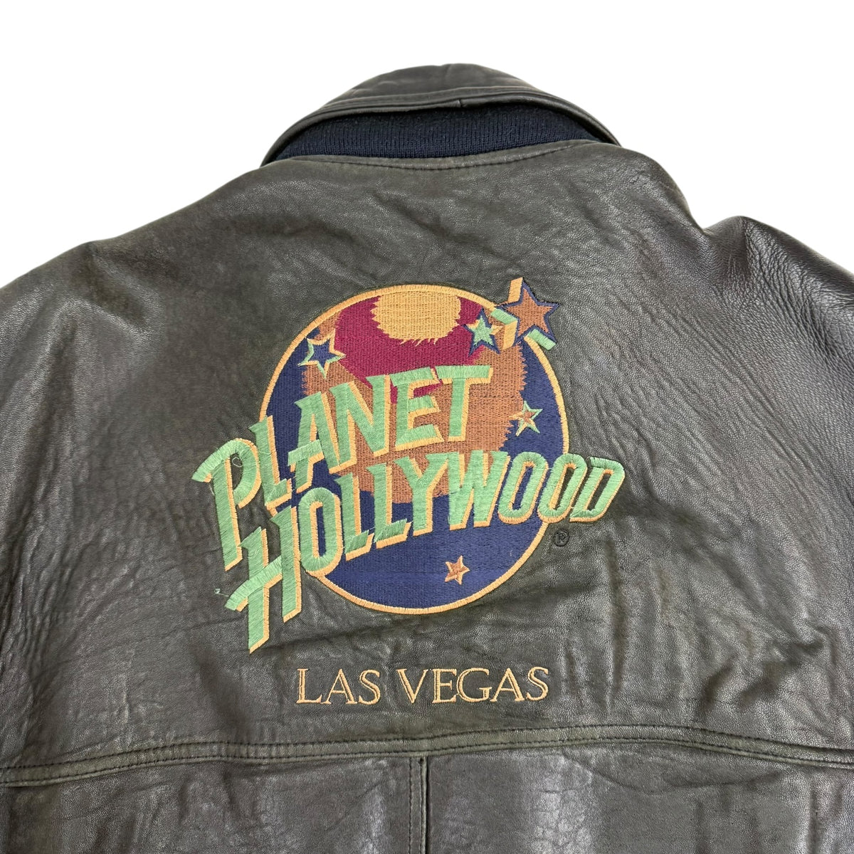 Vintage Planet Hollywood Las Vegas Leather Jacket Black